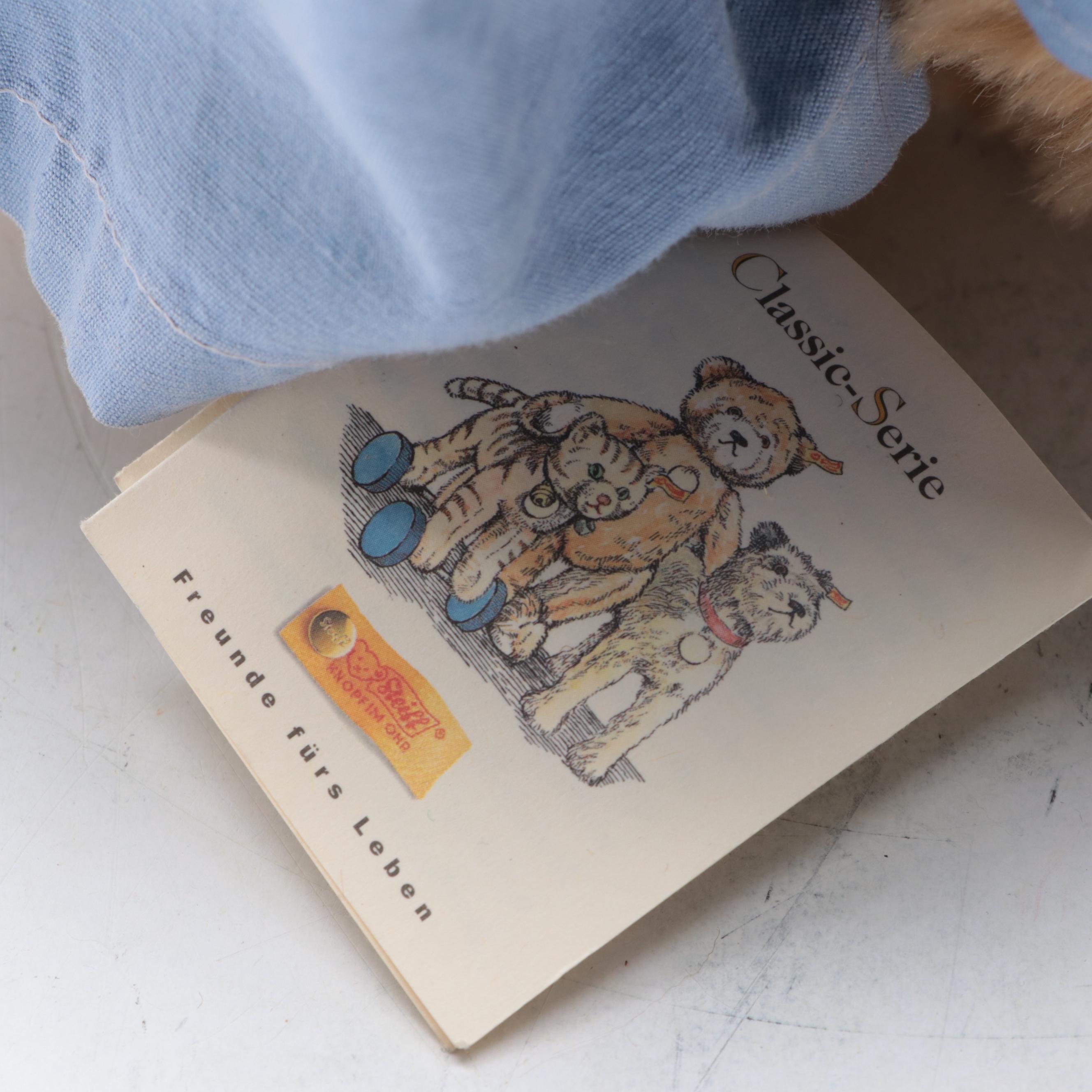 Steiff Classic Series Teddy Bear with Ty Spunky Beanie Baby