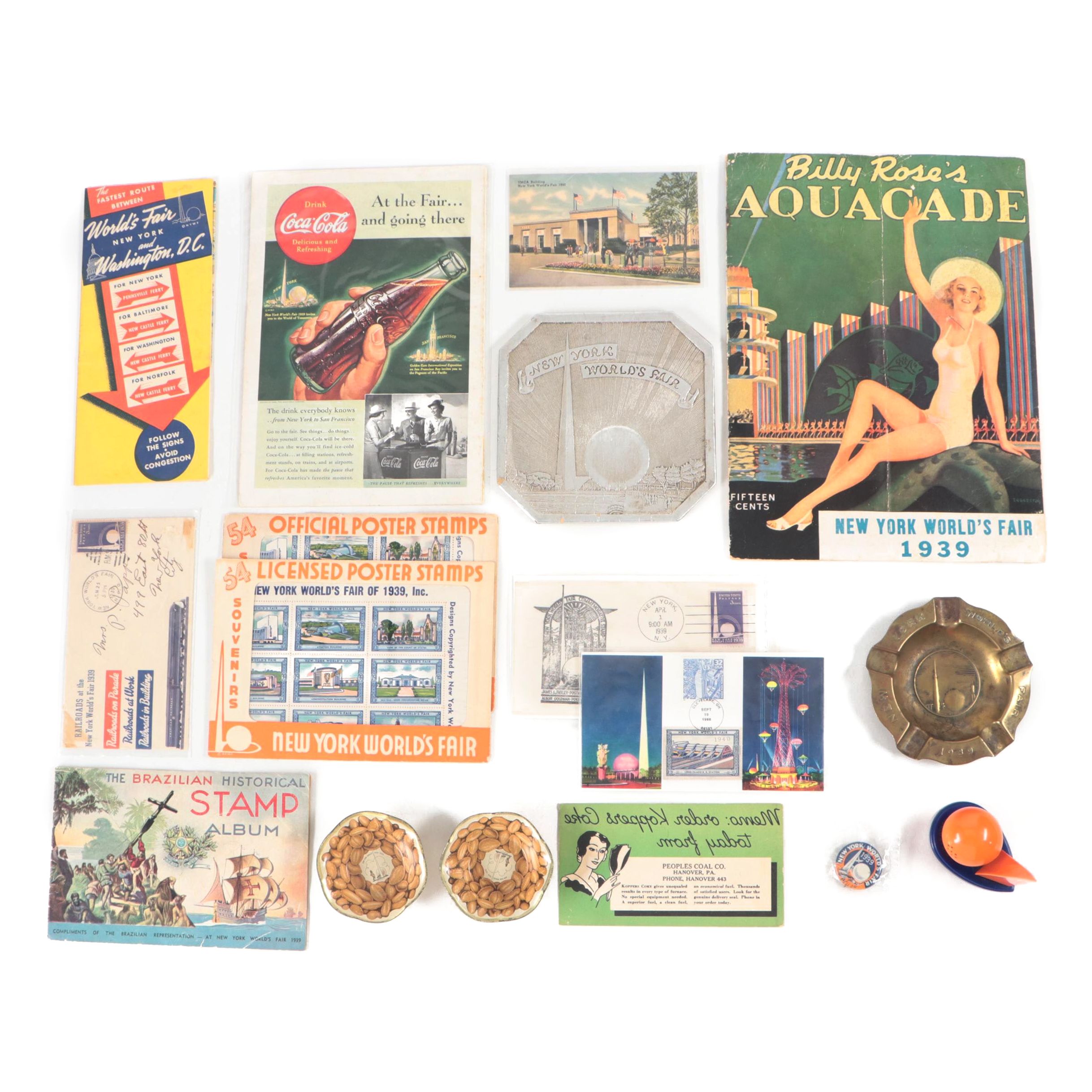 Sayford Co. Papier-Mâché Trivet with Billy Rose's "Aquacade" Magazine with More