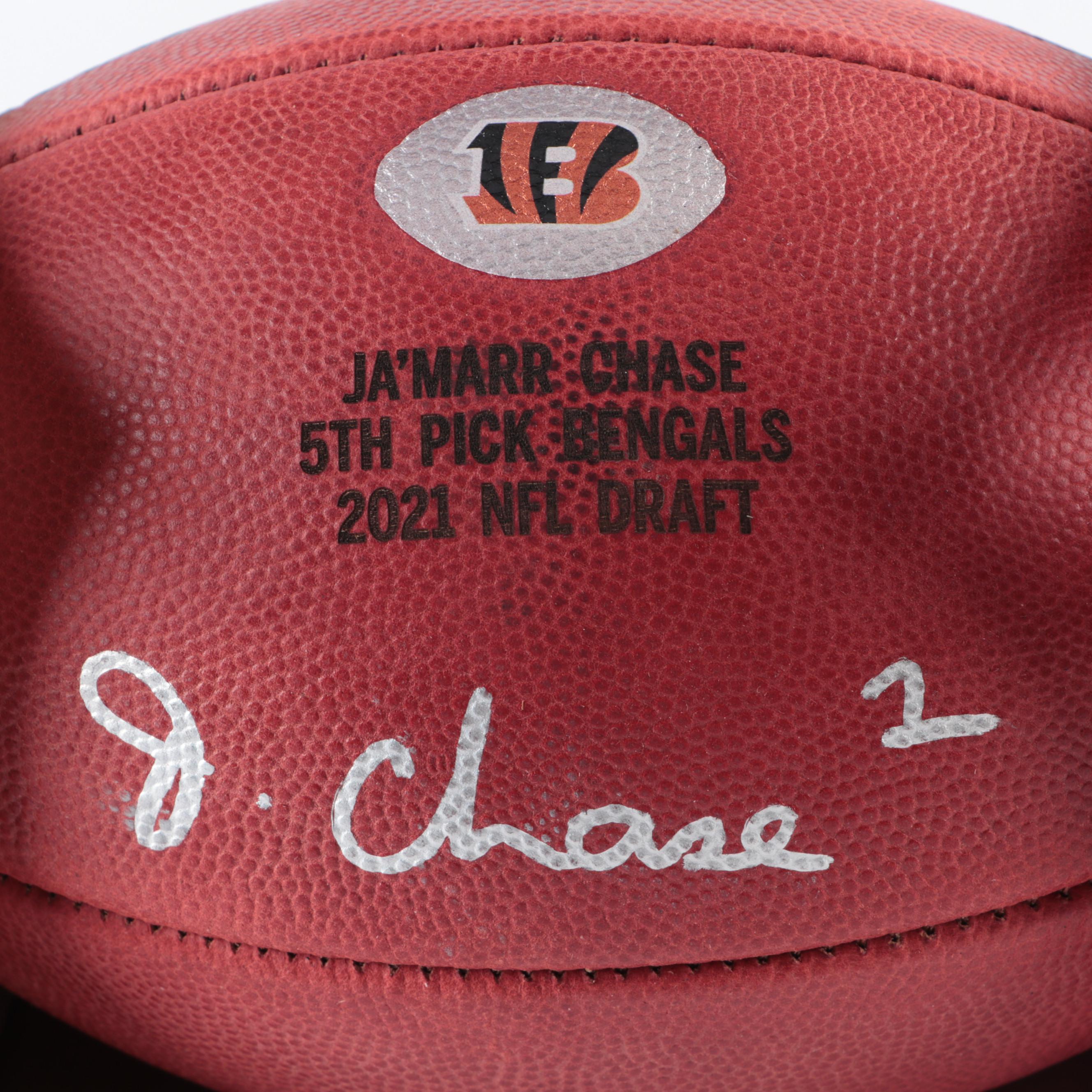 Ja'Marr Chase Signed "The Duke" Cincinnati Bengals Stamped Wilson Football