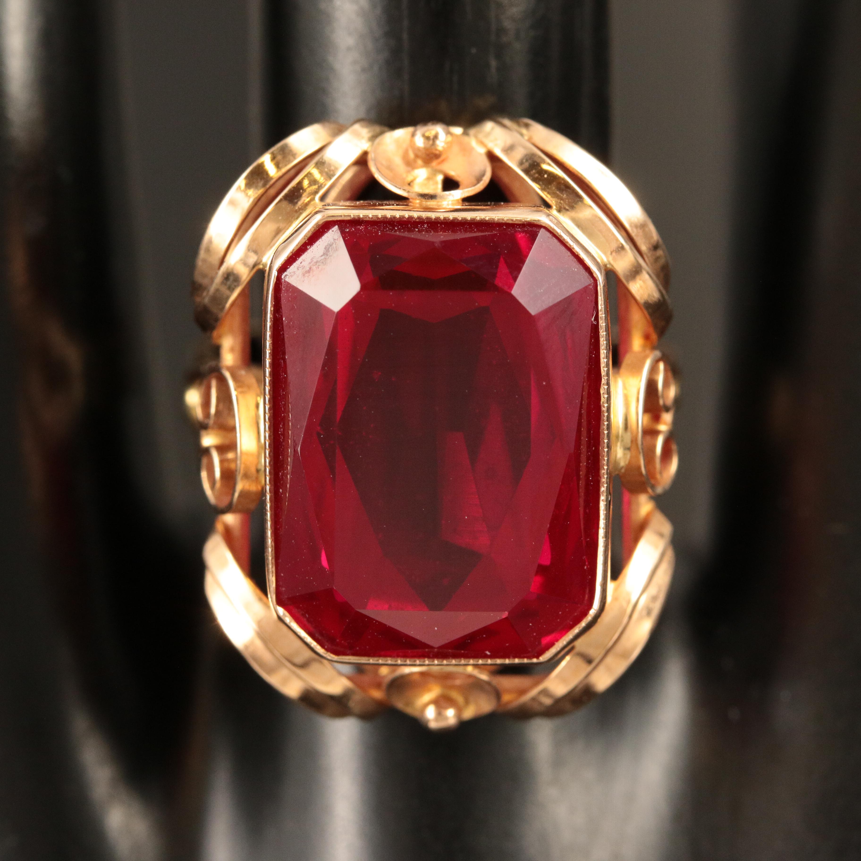 14K Rose Gold Ruby Ring