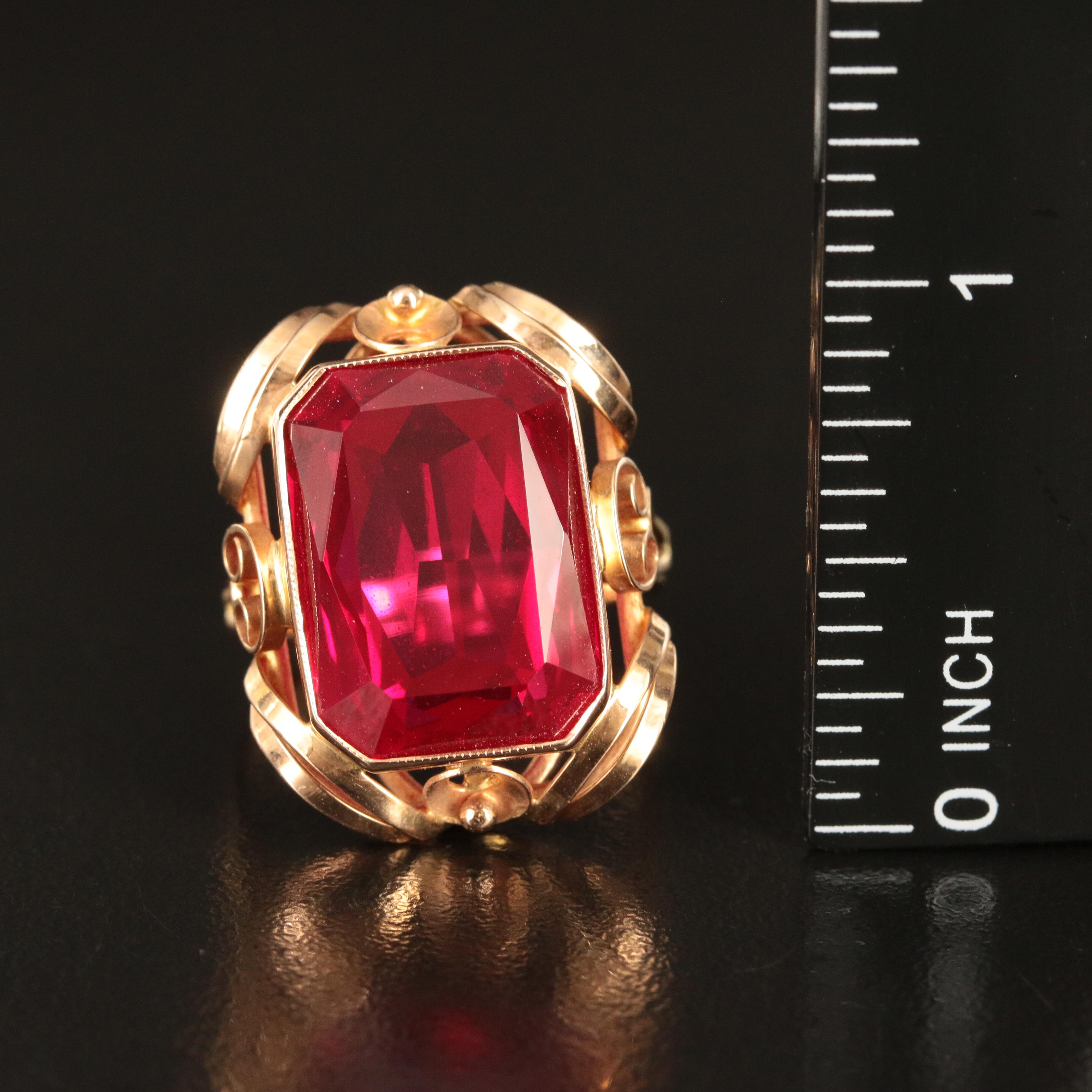 14K Rose Gold Ruby Ring