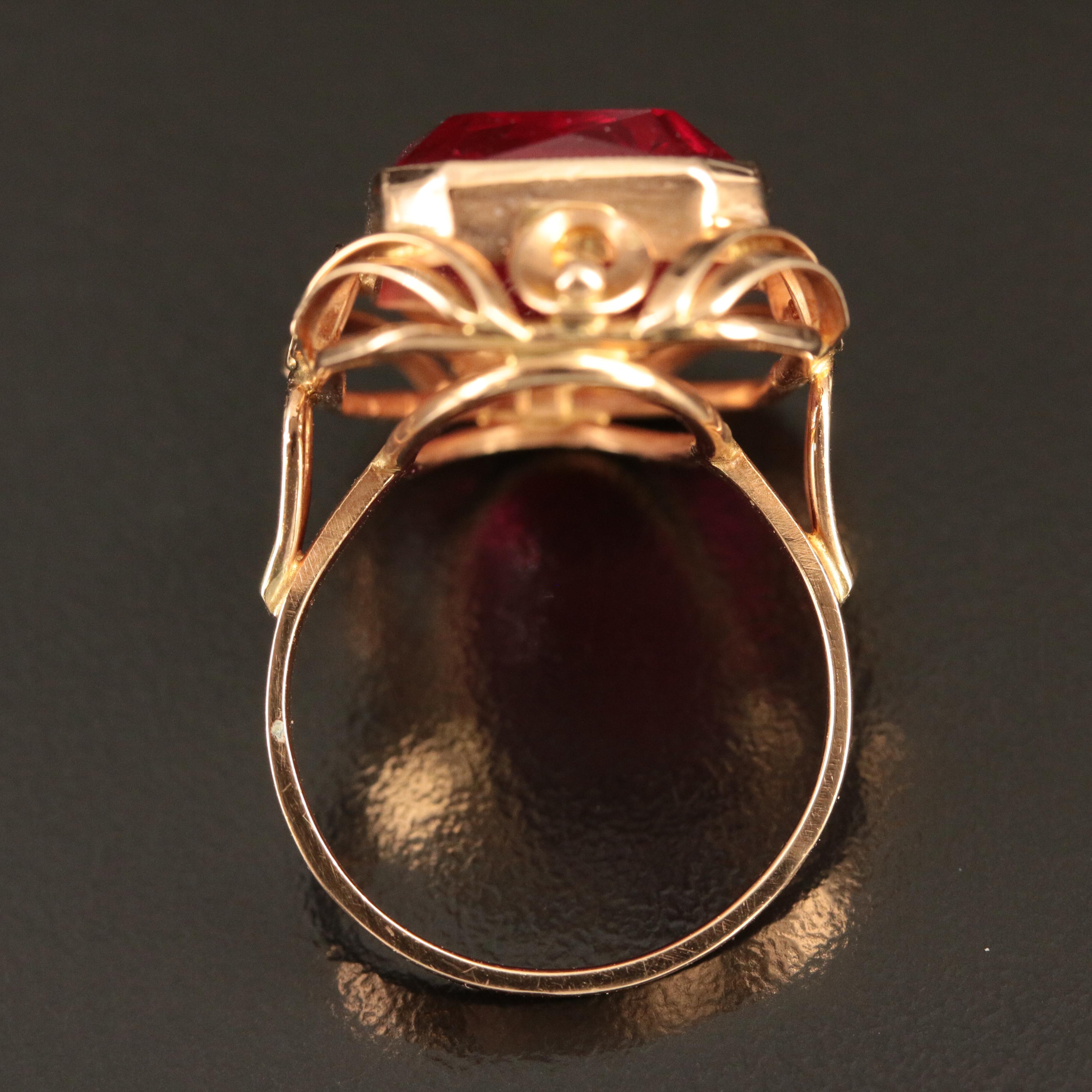14K Rose Gold Ruby Ring