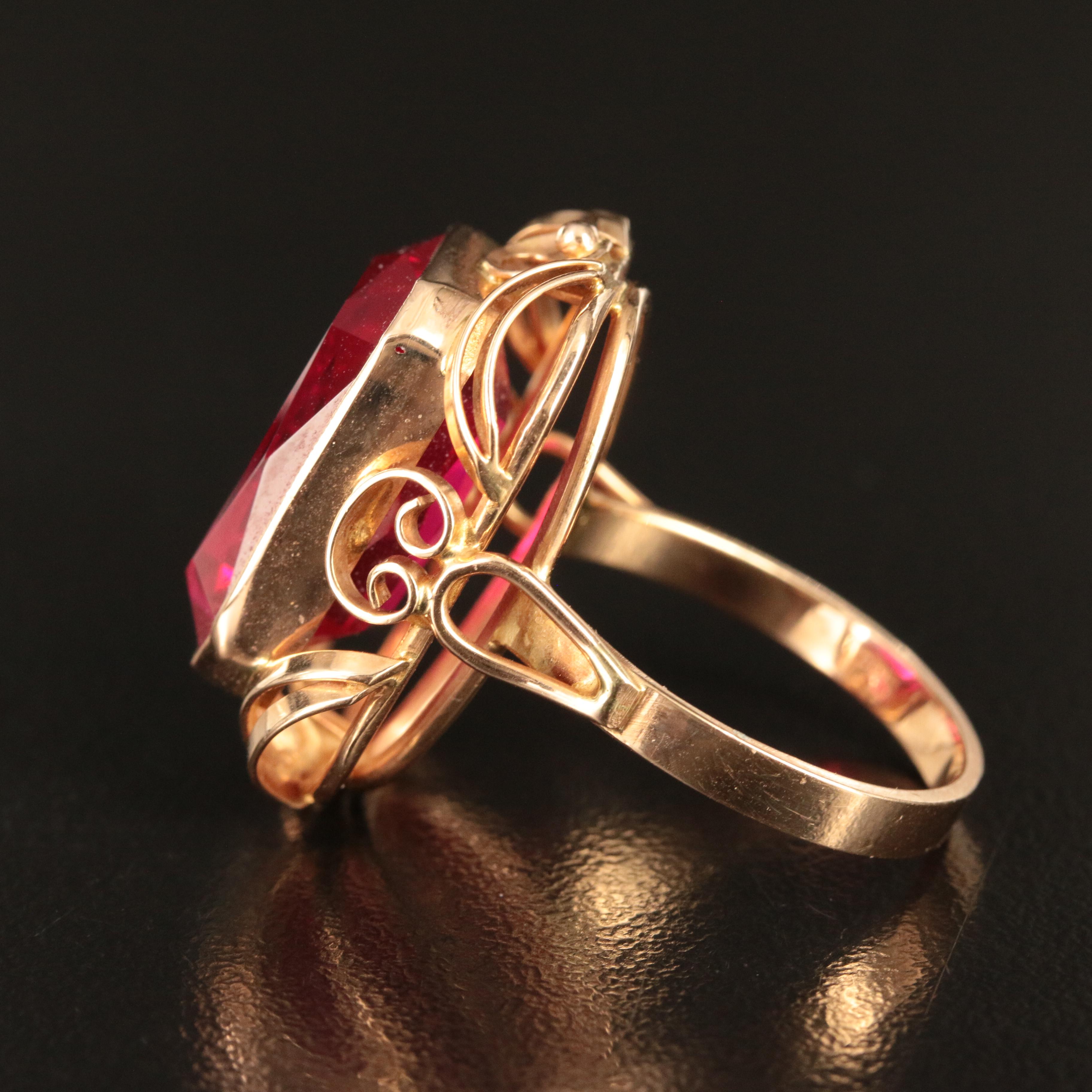 14K Rose Gold Ruby Ring