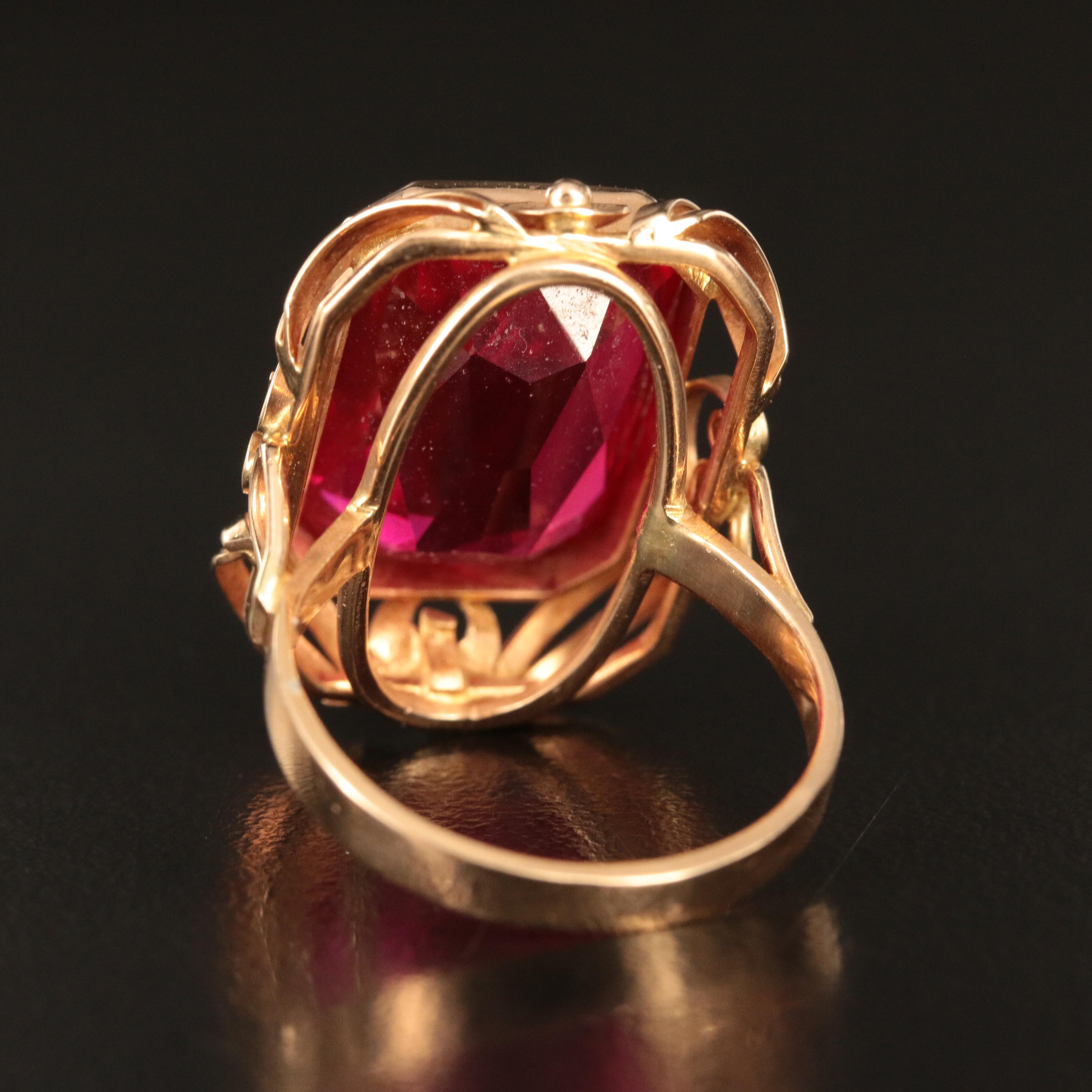 14K Rose Gold Ruby Ring