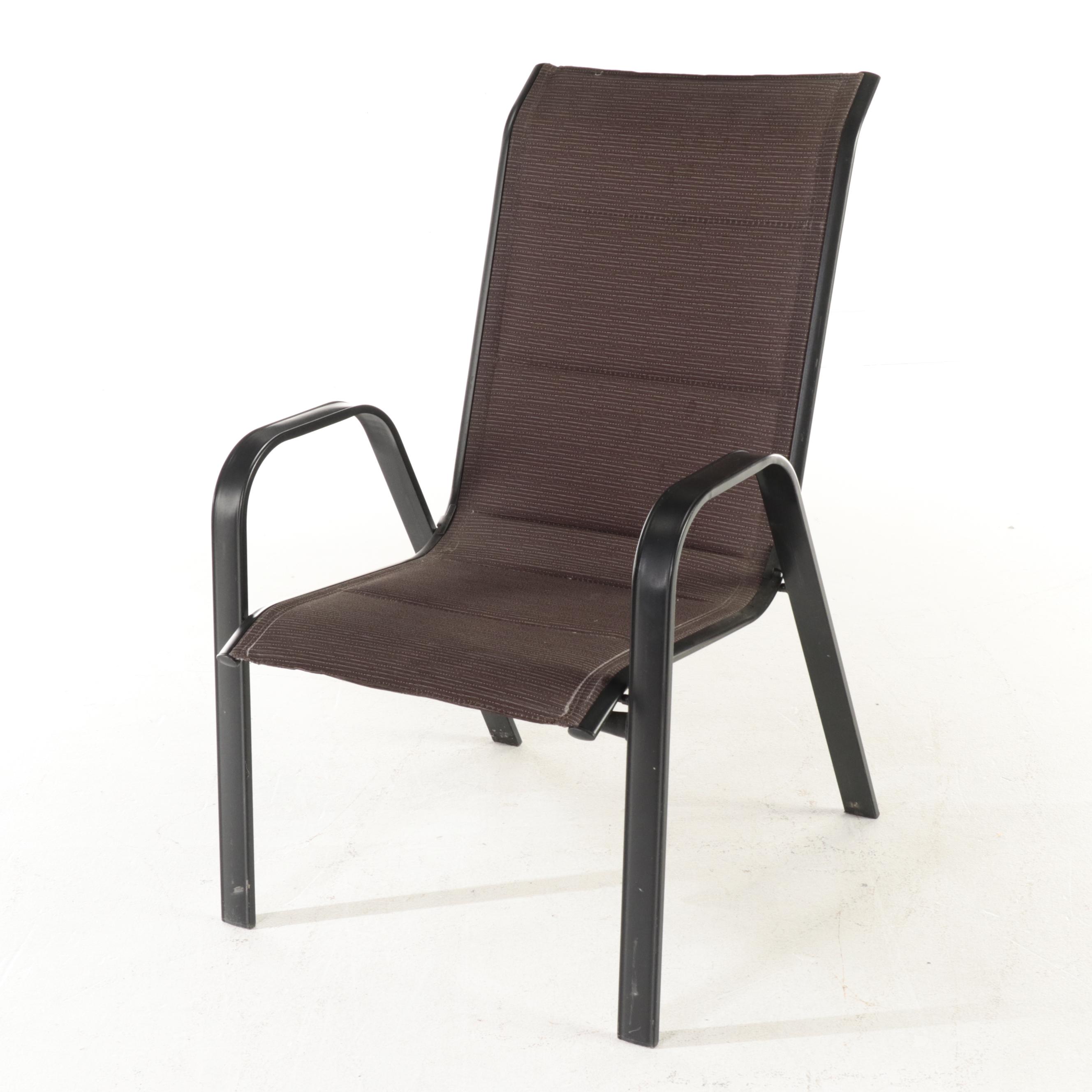 Metel Patio Dining Table with Sling Chairs