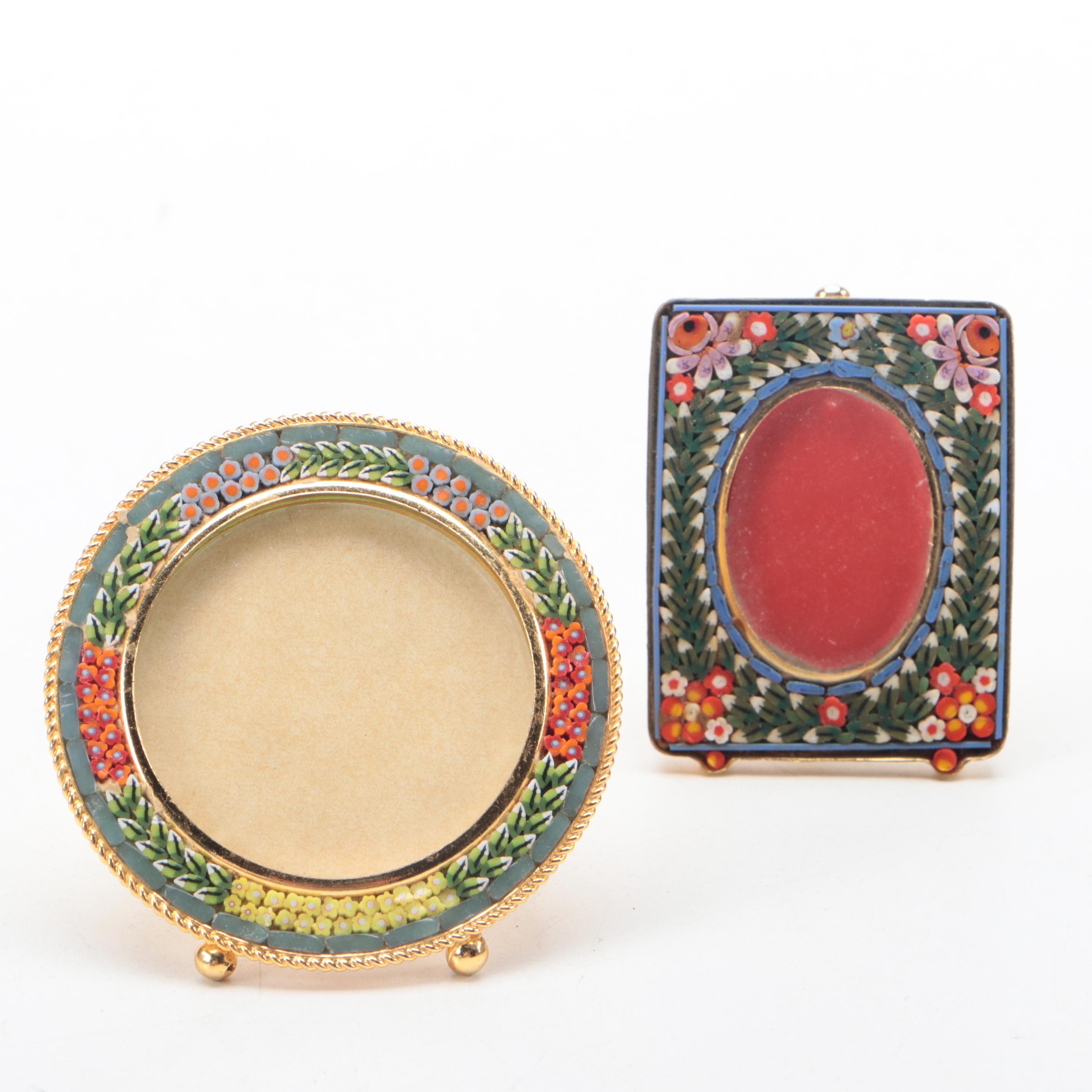 Italian Millefiori Micro Mosiac Frames with More Micro Mosaic Frames