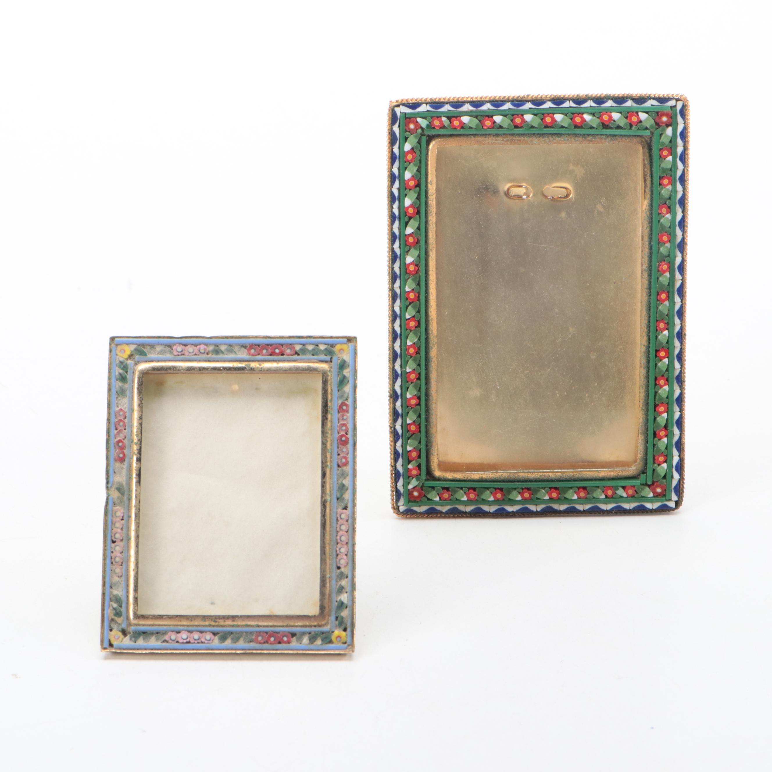 Italian Millefiori Micro Mosiac Frames with More Micro Mosaic Frames