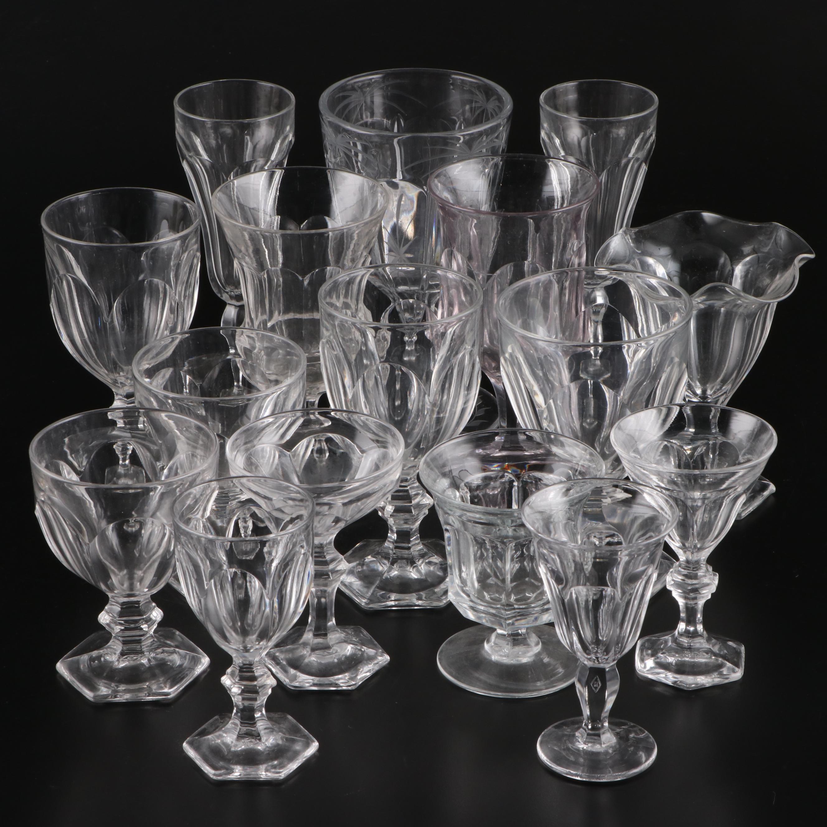 Heisey with Other Stemware, Sundae Glass and Egg Cup, Early to Mid-20th Century