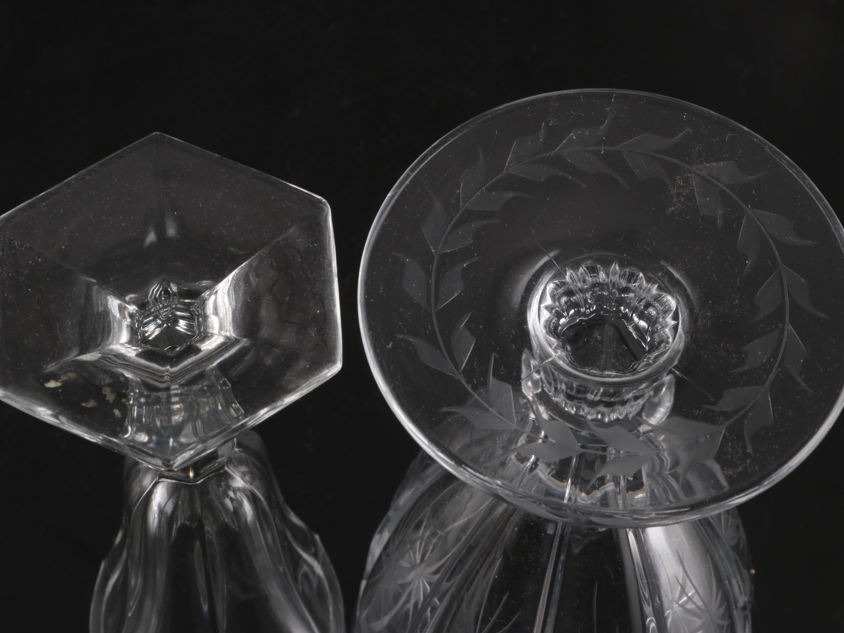 Heisey with Other Stemware, Sundae Glass and Egg Cup, Early to Mid-20th Century