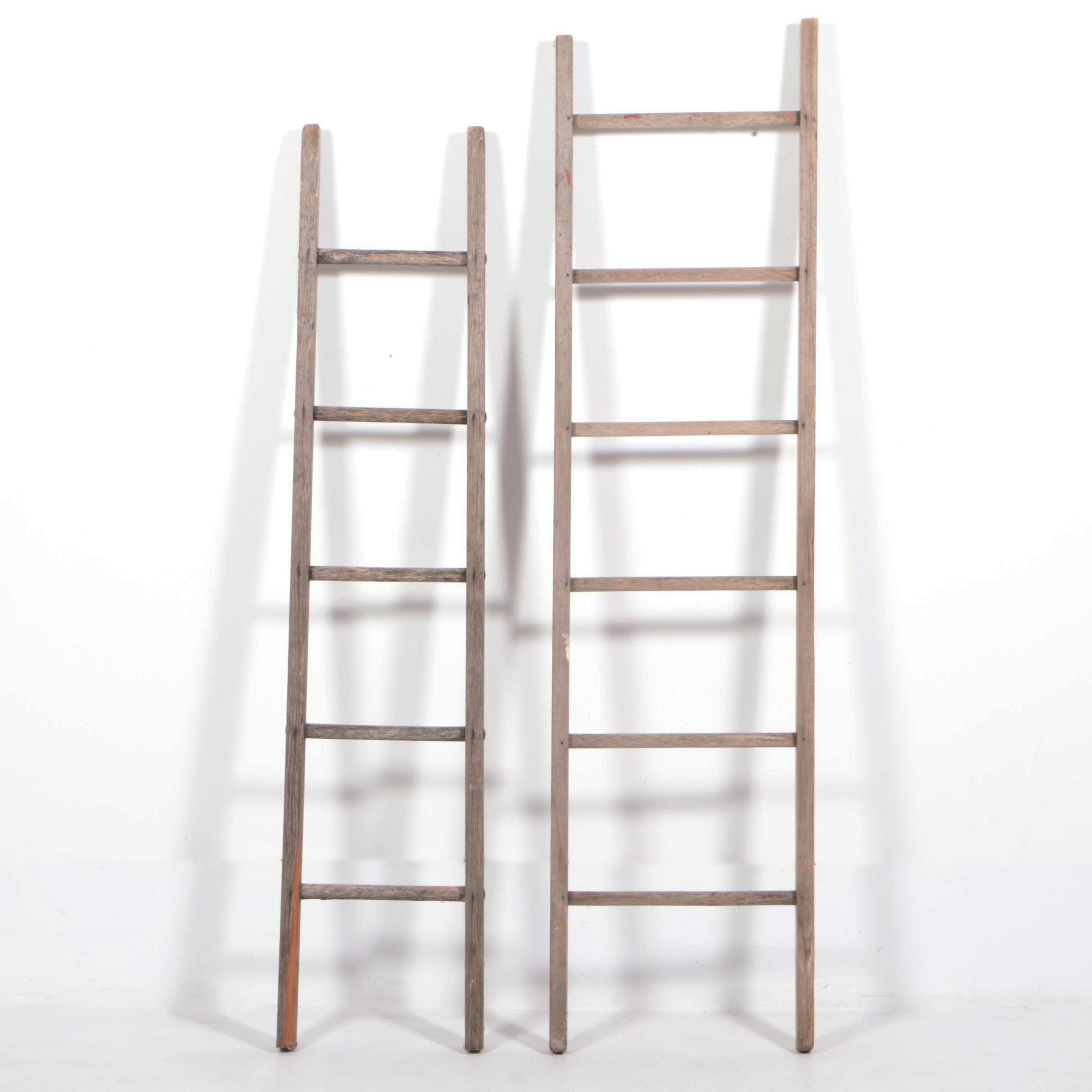 Two American Primitive Ladders, Late 19th/Early 20th Century