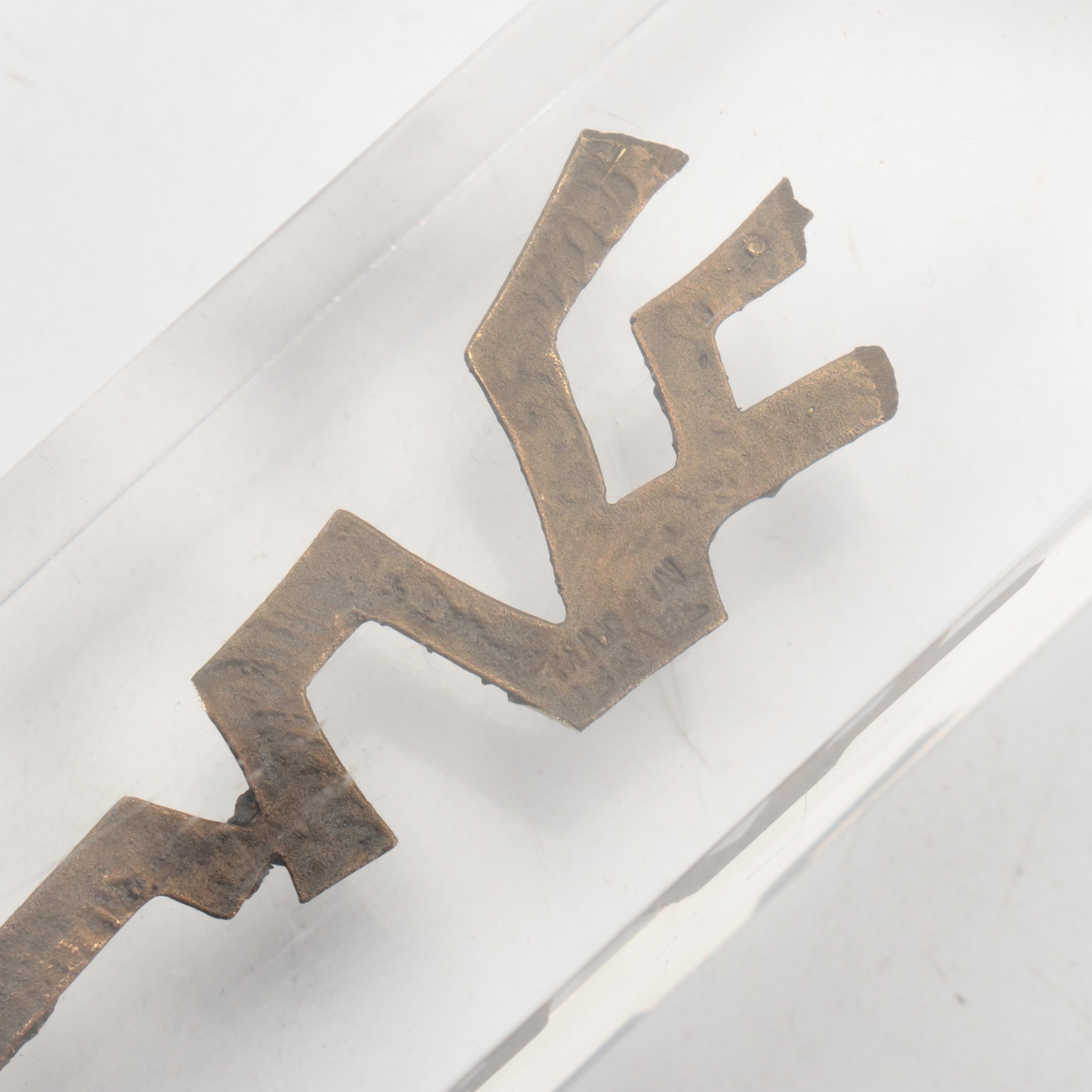 Brass Oil Menorahs With Yad Vashem Replica Candle Holder and Other Judaica