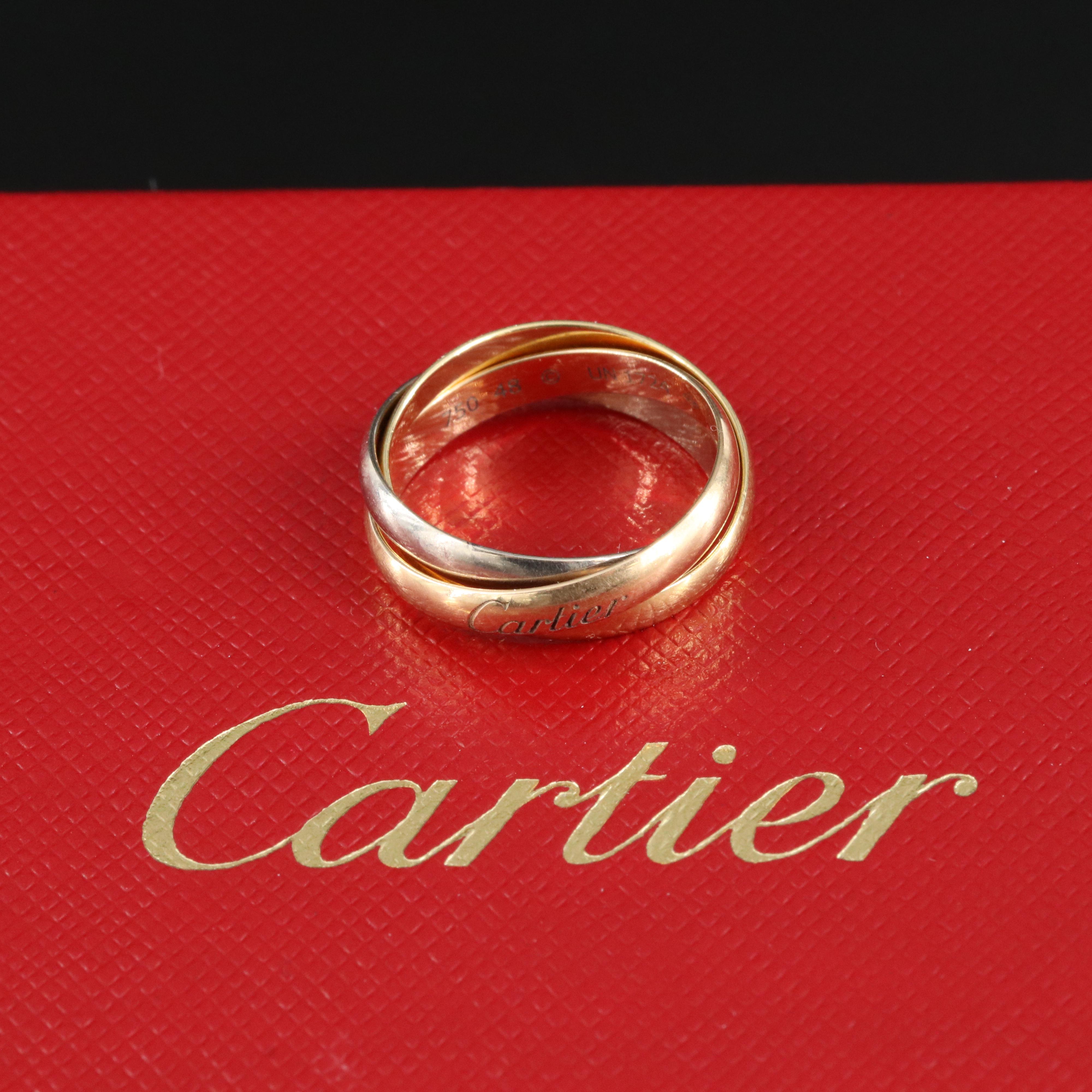 Cartier 18K Tri-Color Trinity Ring