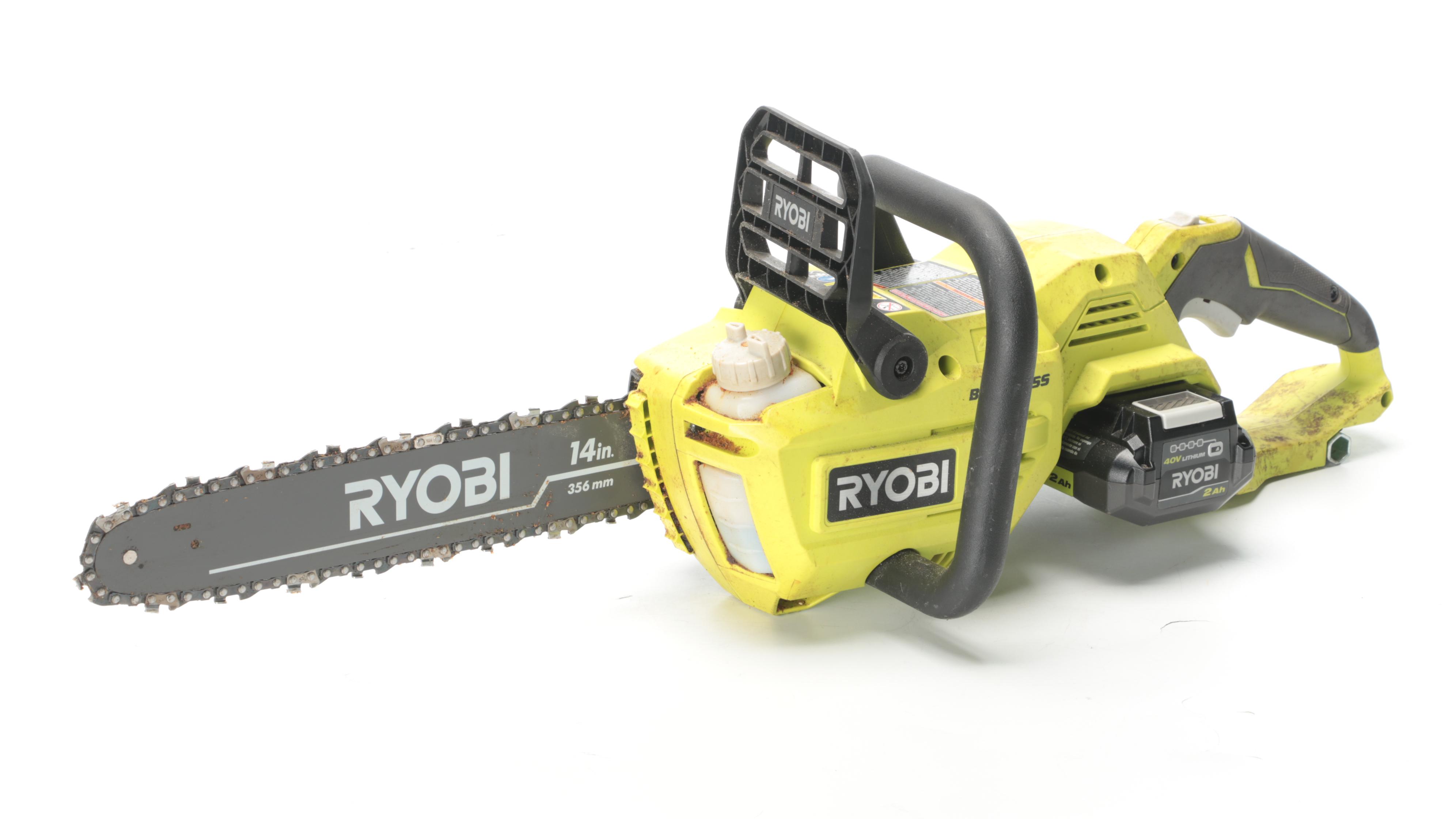 Delta Miter Saw, Ryobi Electric Chainsaw, Black+Decker Hedge Trimmer