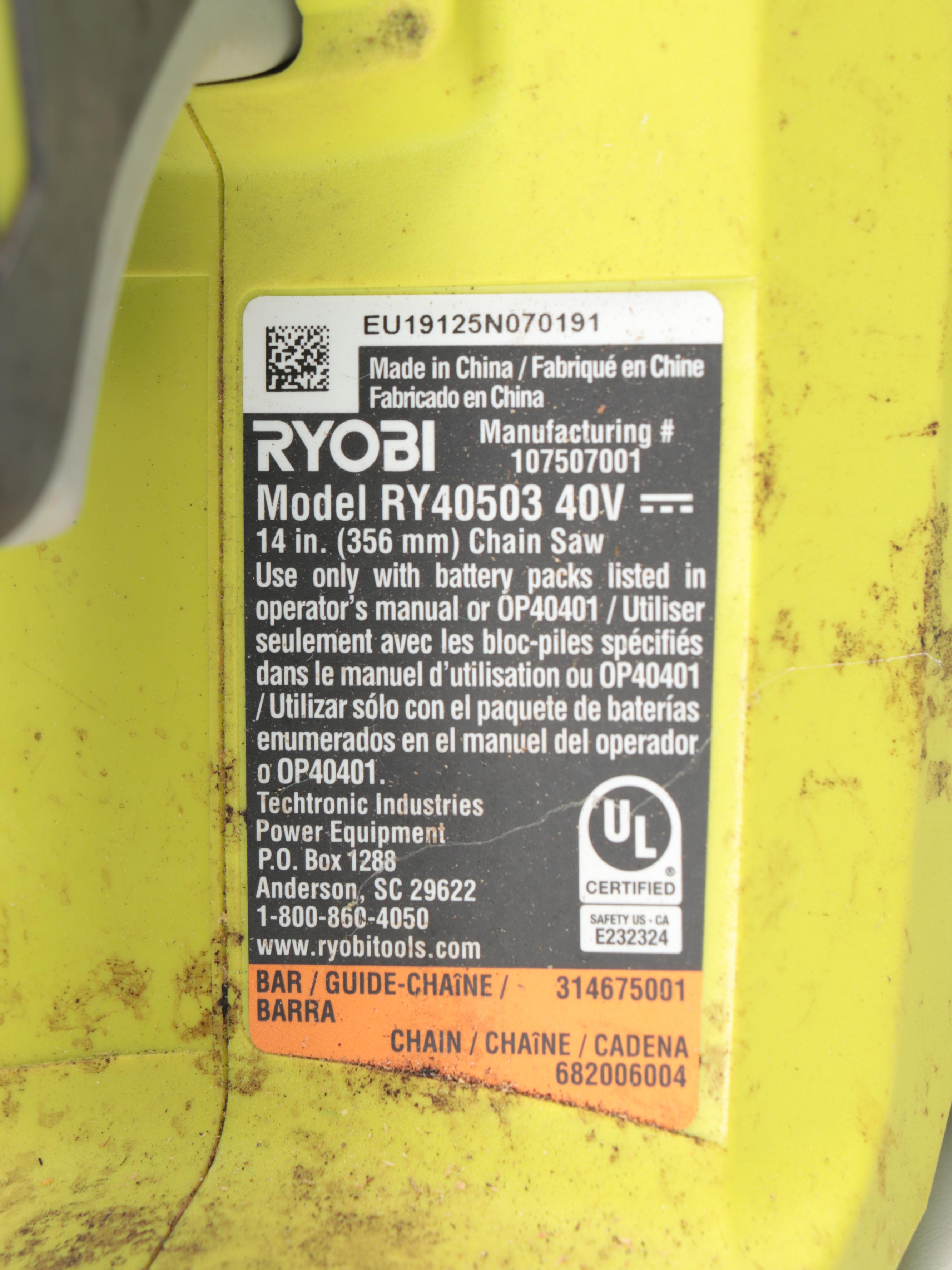 Delta Miter Saw, Ryobi Electric Chainsaw, Black+Decker Hedge Trimmer