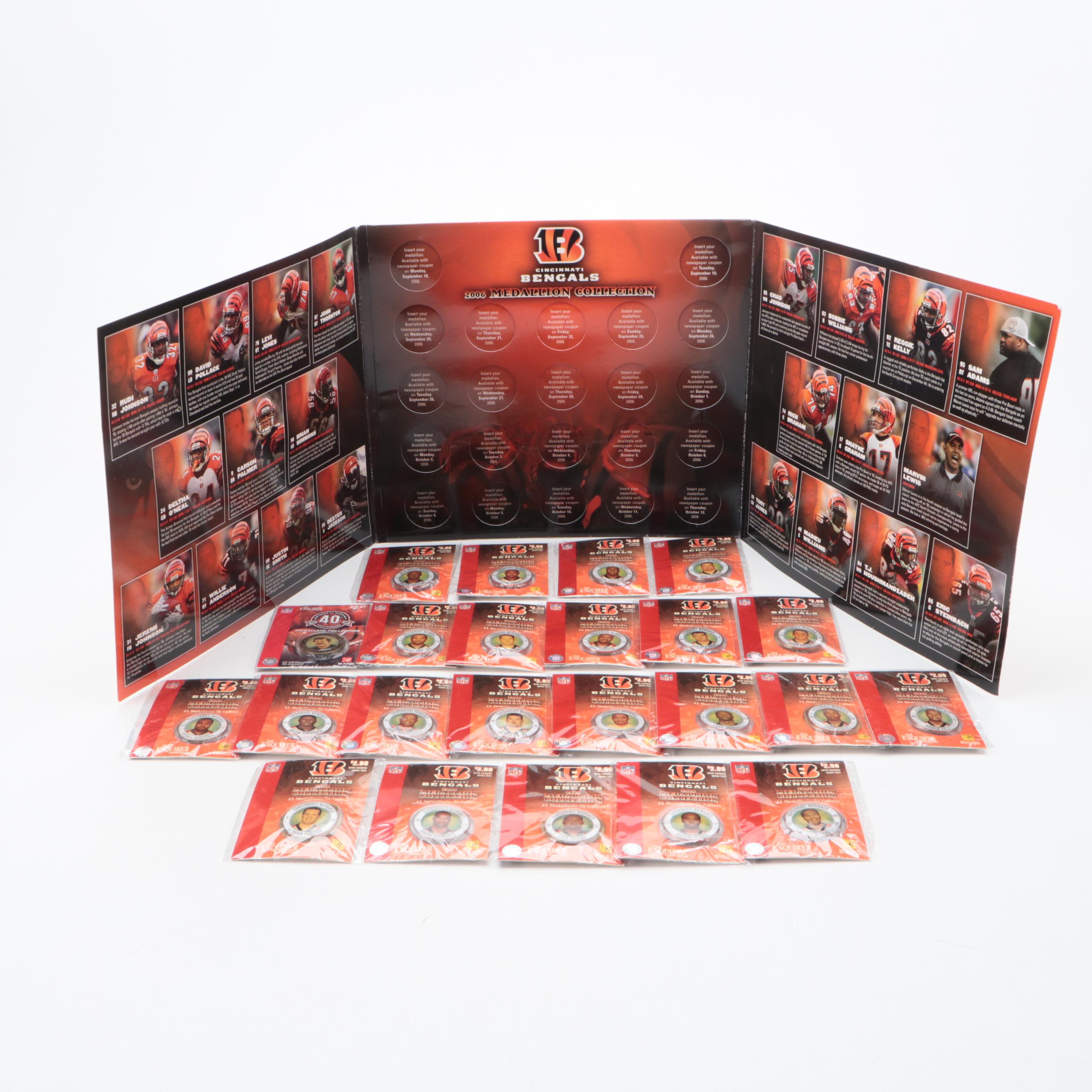 2006 Cincinnati Bengals Complete Medallion Collection with Book