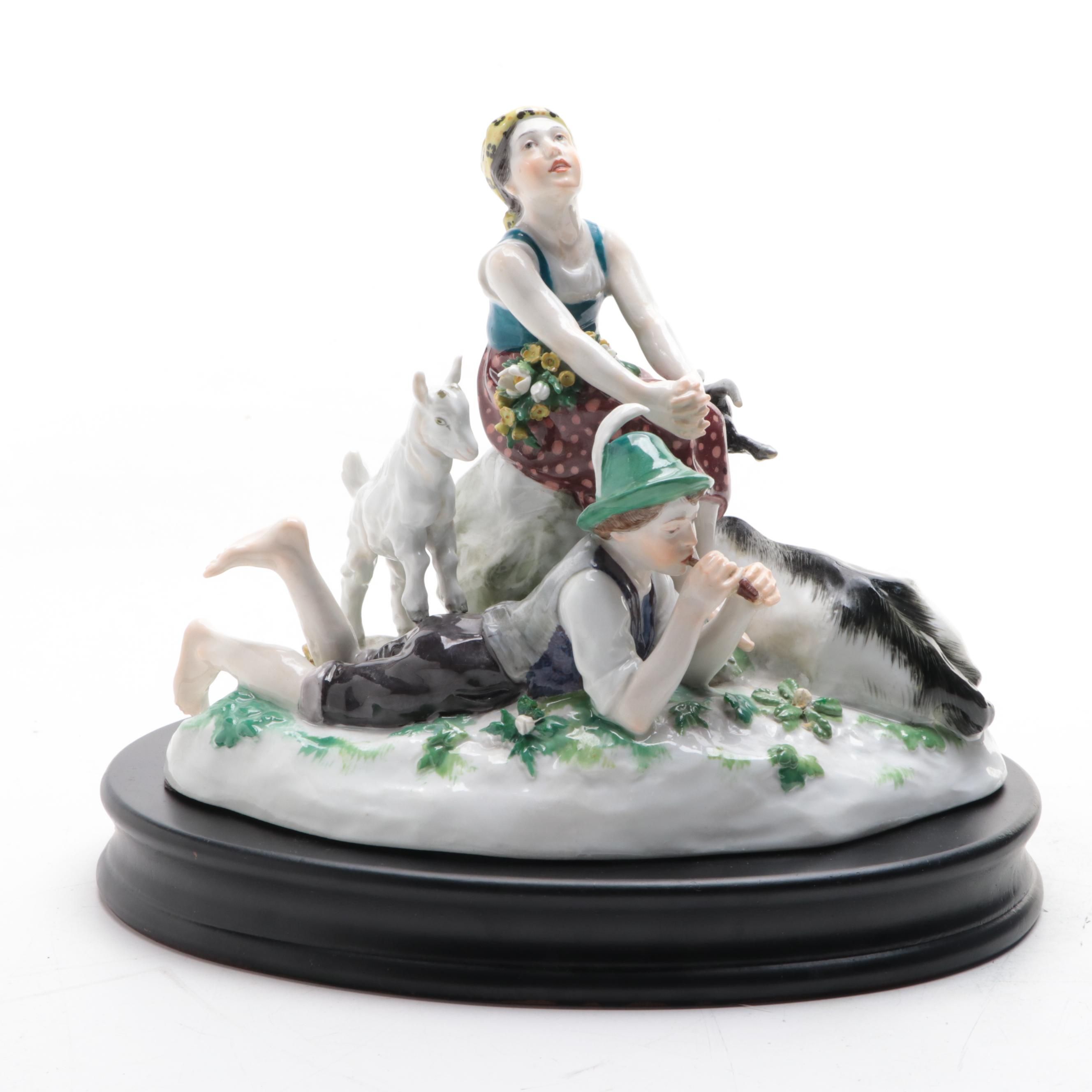 Meissen Porcelain "Allegory of Spring" Figure Group, Early 20th Century
