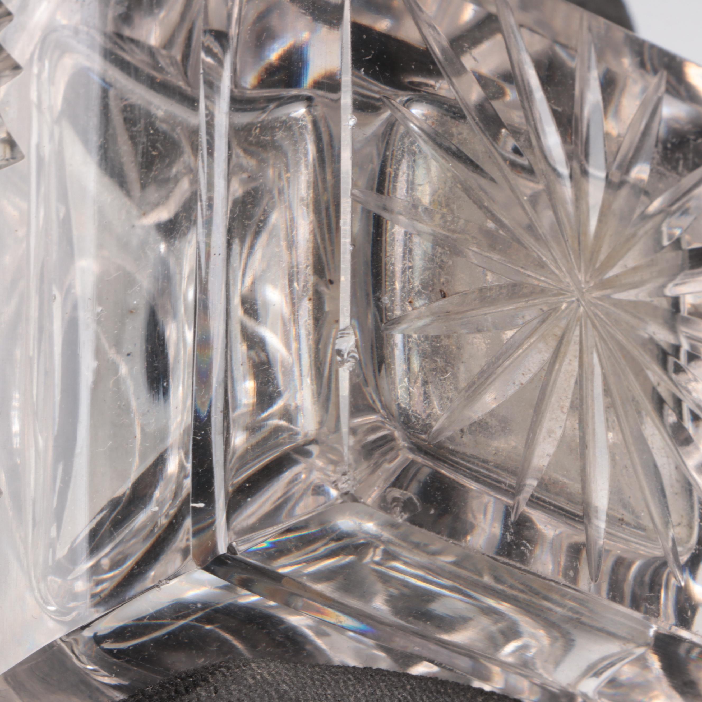 Victorian Inkwell Set with Other Mother-of-Pearl Spoon and Dish