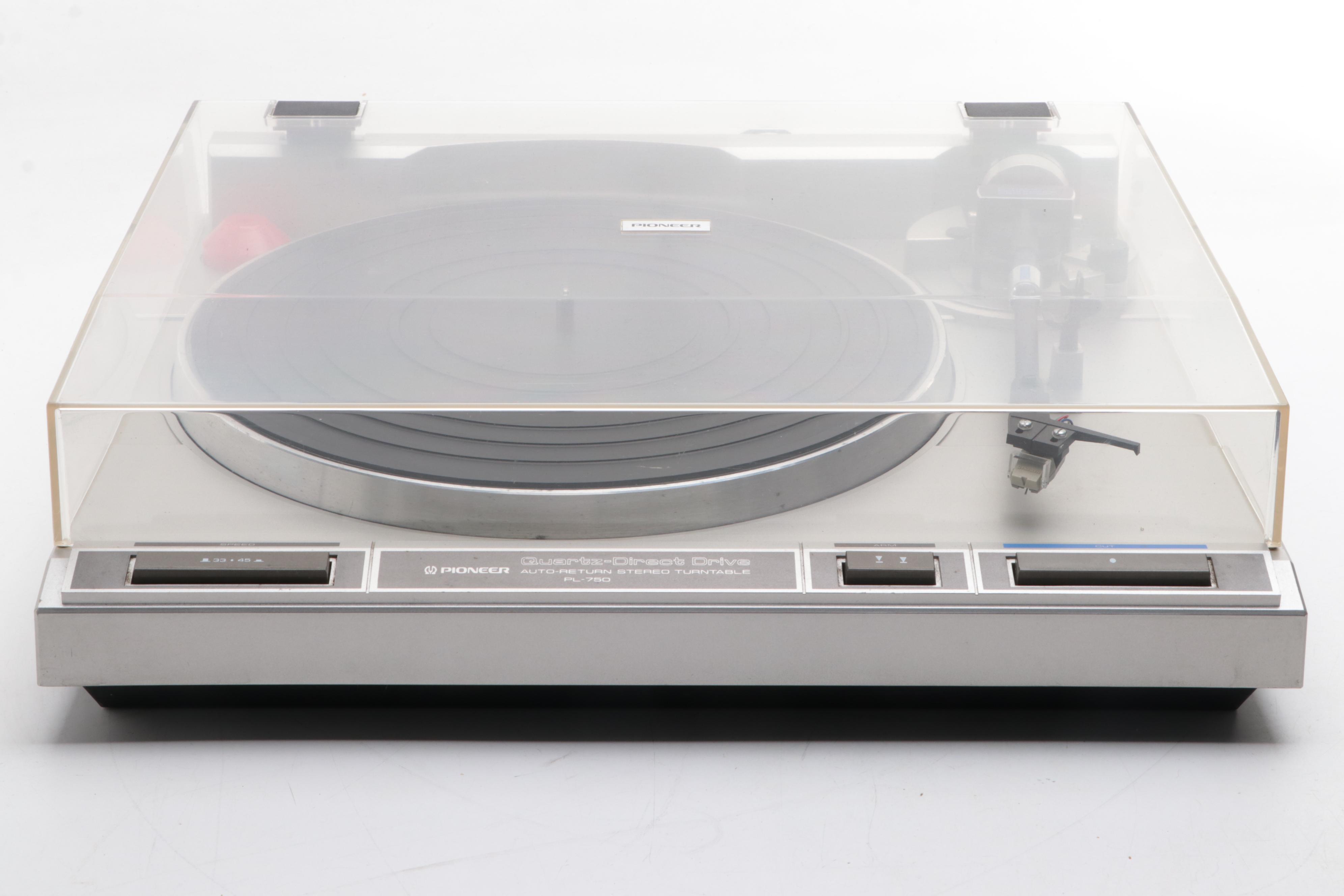 Pioneer PL-750 Quartz-Direct Drive Auto-Return Stereo Turntable, Late 20th C.