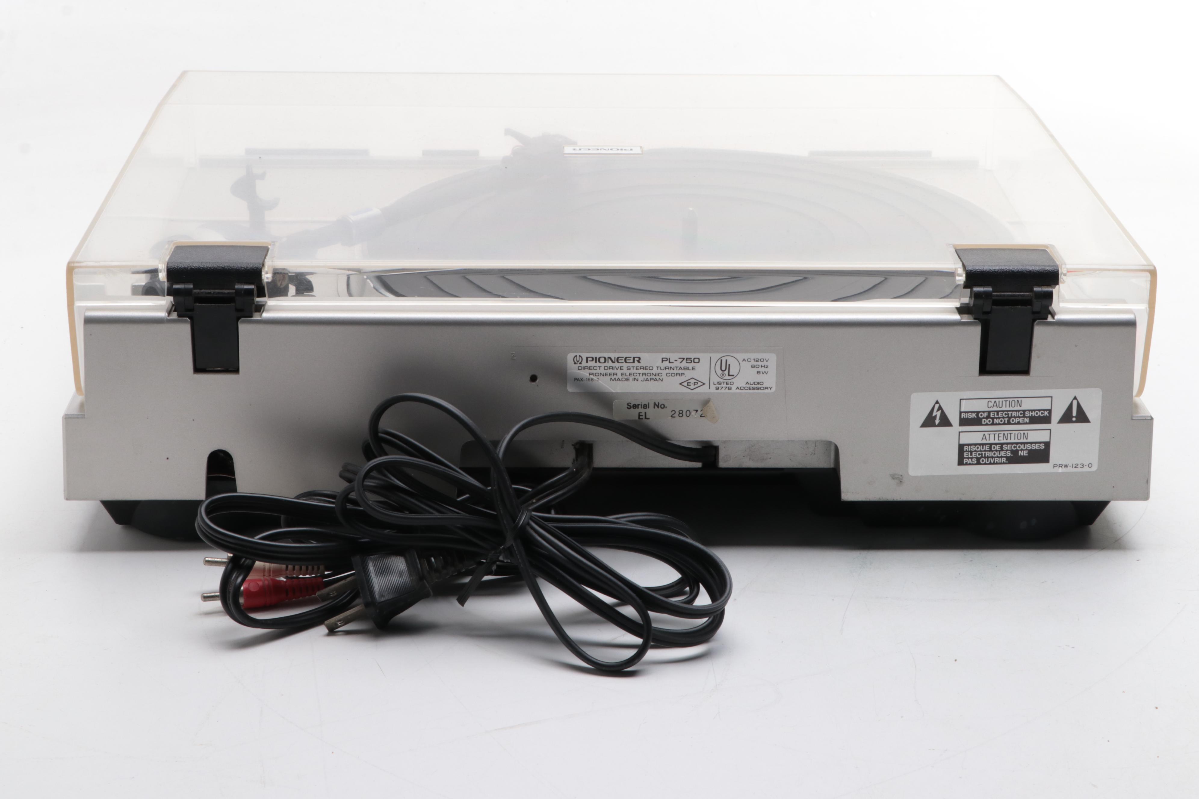 Pioneer PL-750 Quartz-Direct Drive Auto-Return Stereo Turntable, Late 20th C.