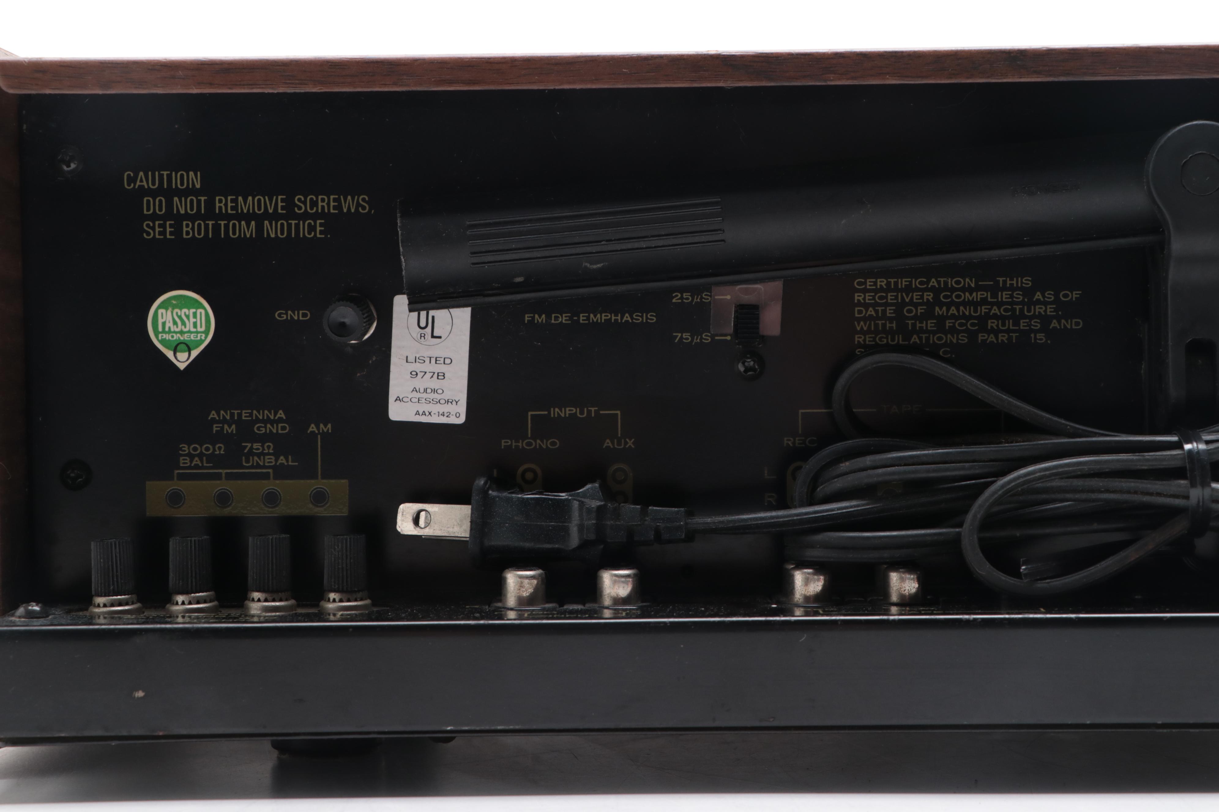 Pioneer Stereo Receiver, Mid to Late 20th Century