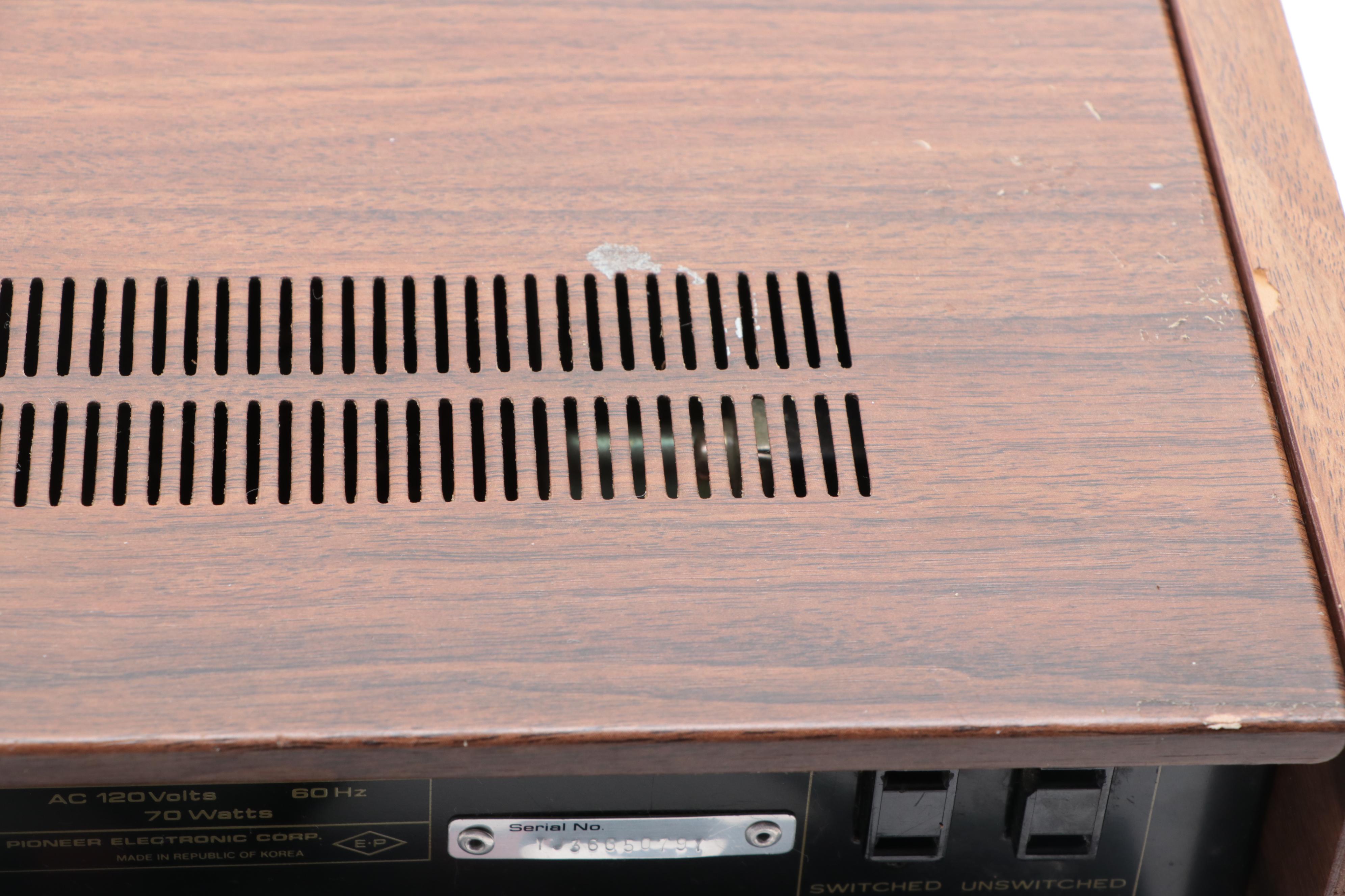 Pioneer Stereo Receiver, Mid to Late 20th Century