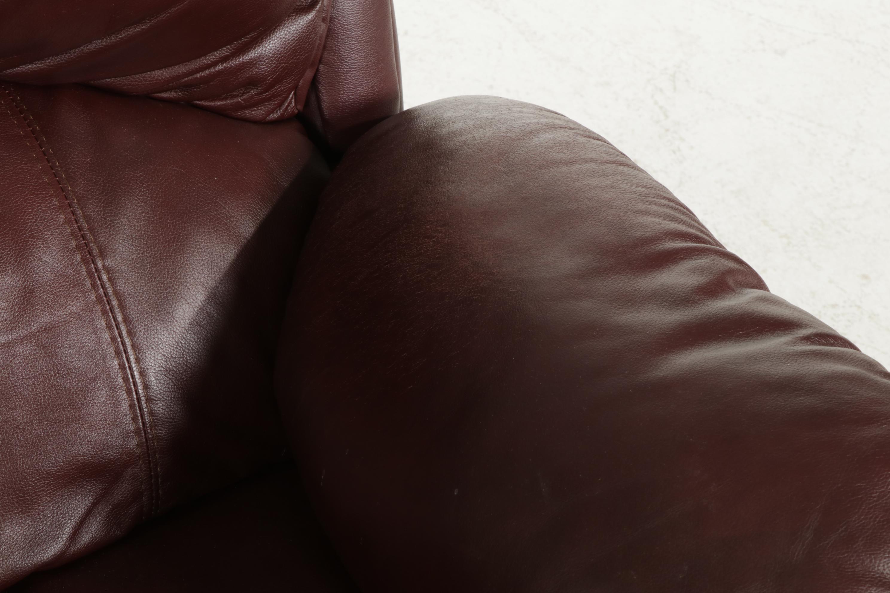 Faux Leather Upholstered Recliner, 21st Century