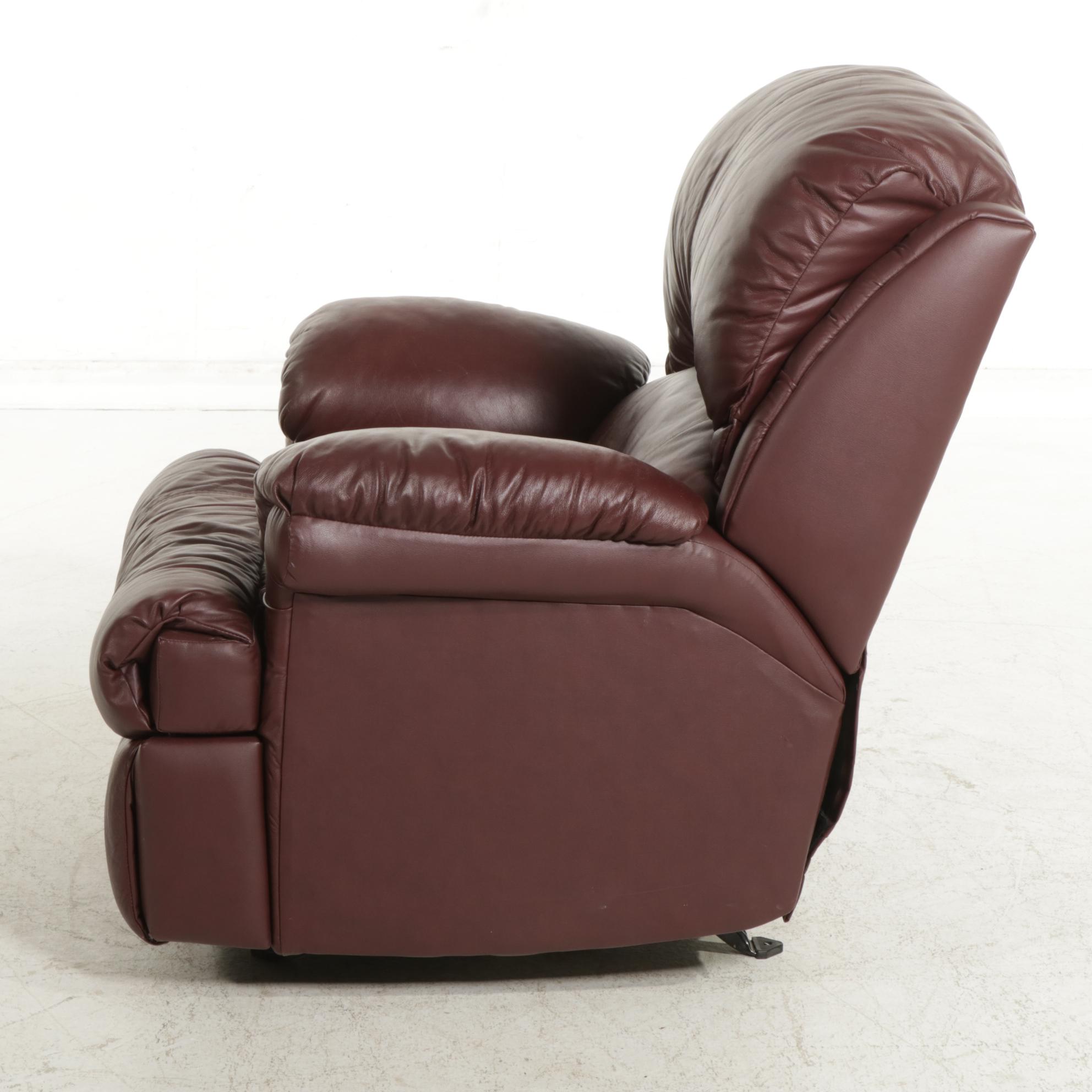 Faux Leather Upholstered Recliner, 21st Century