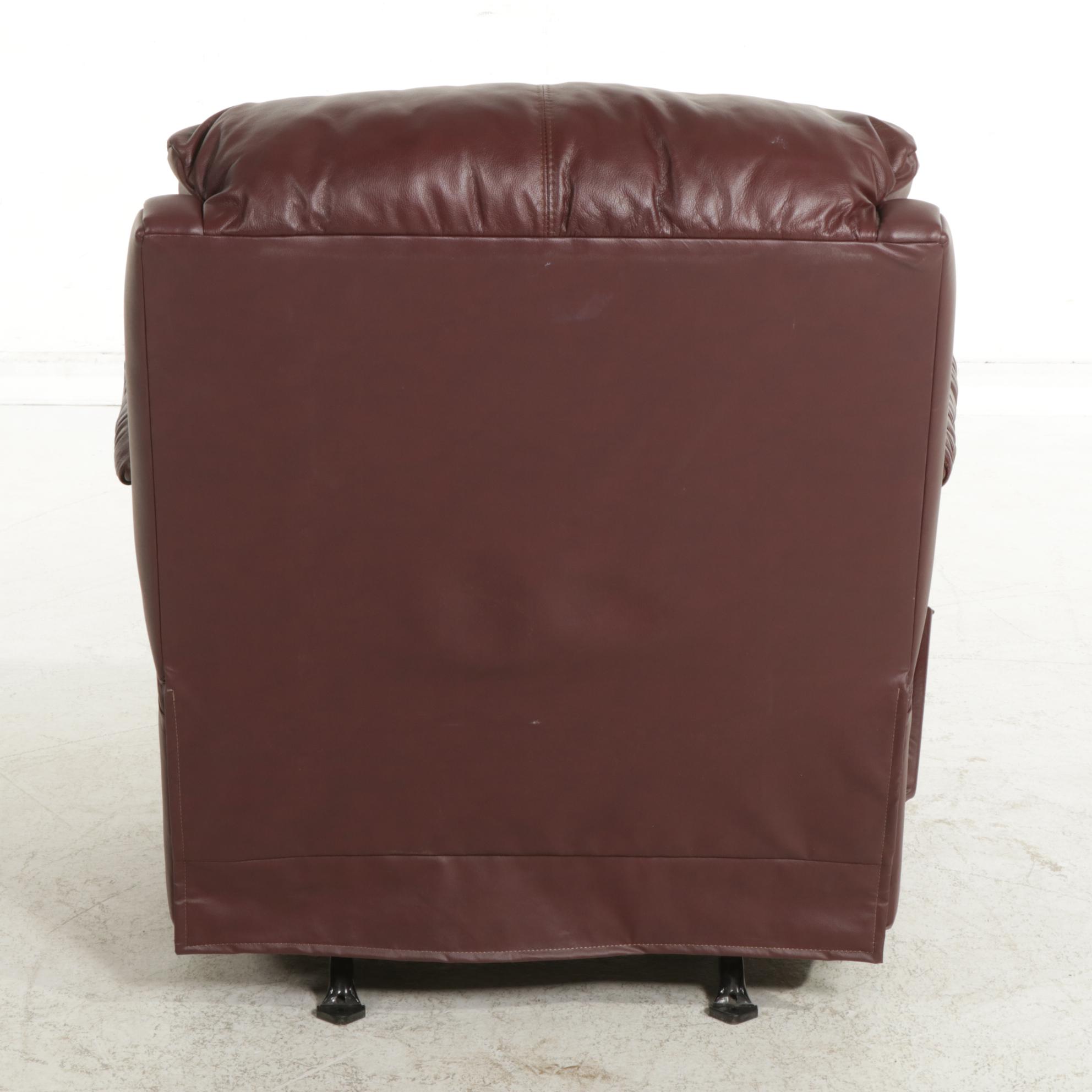 Faux Leather Upholstered Recliner, 21st Century