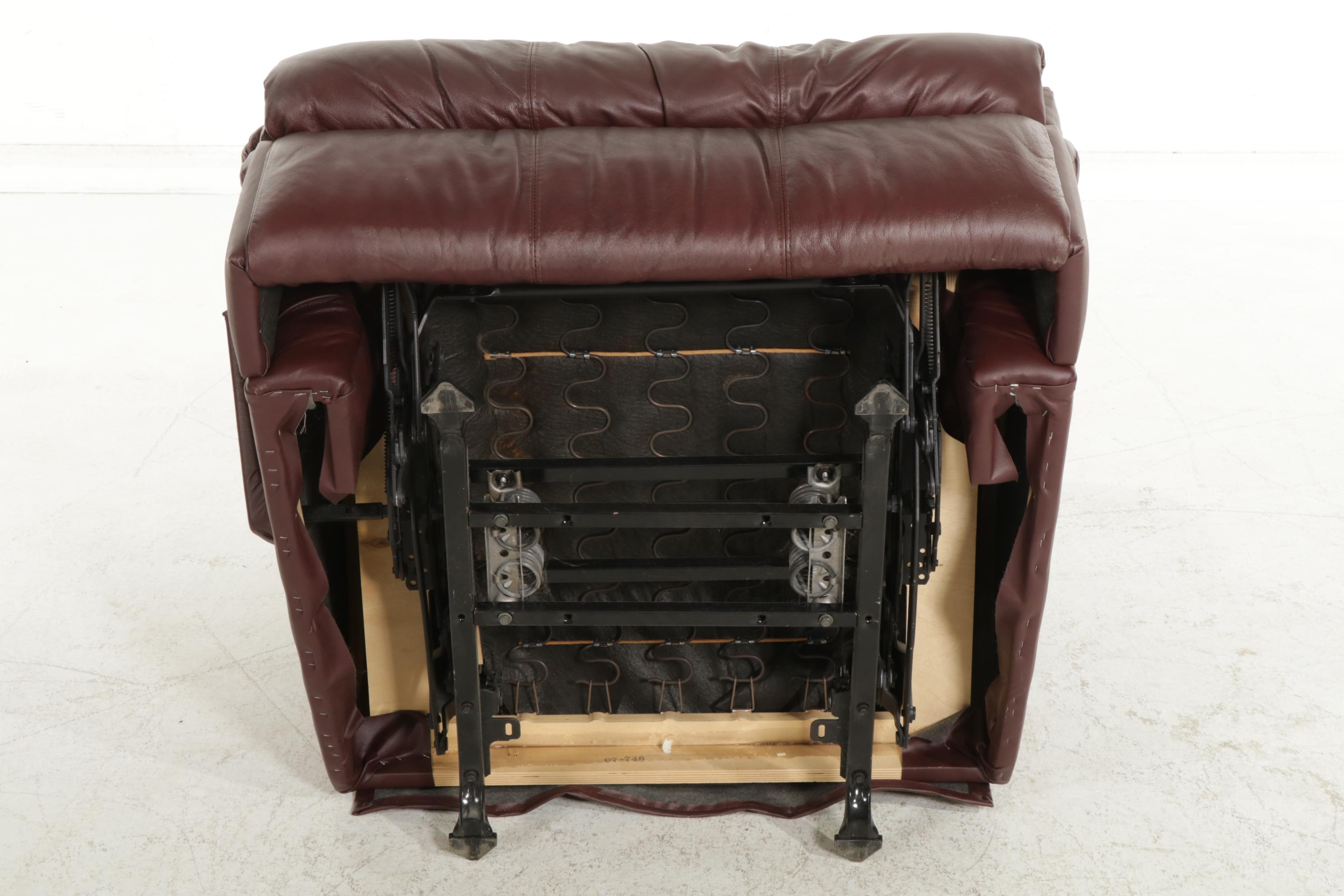 Faux Leather Upholstered Recliner, 21st Century