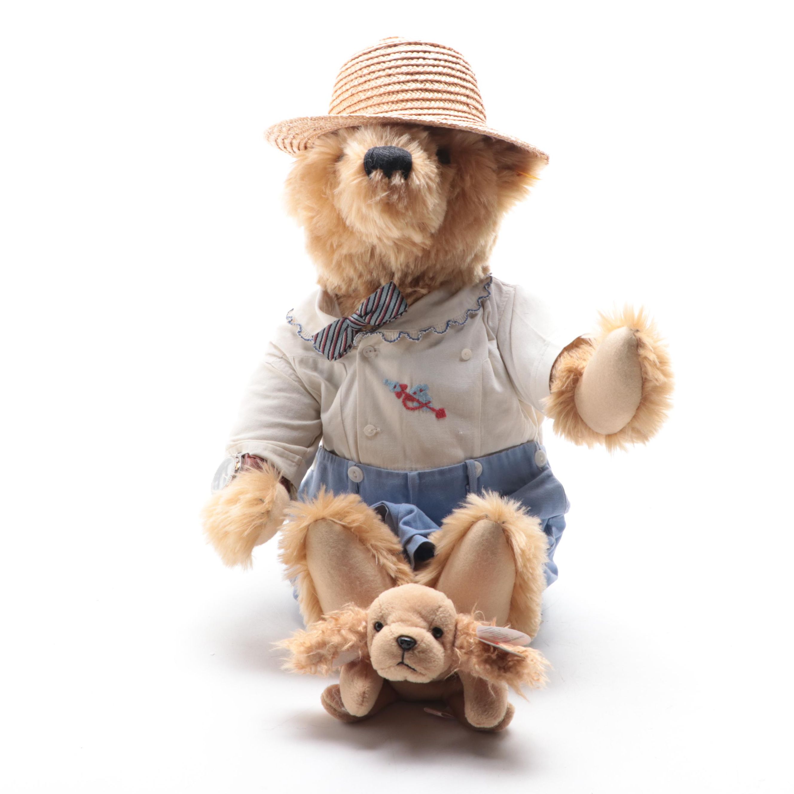 Steiff Classic Series Teddy Bear with Ty Spunky Beanie Baby