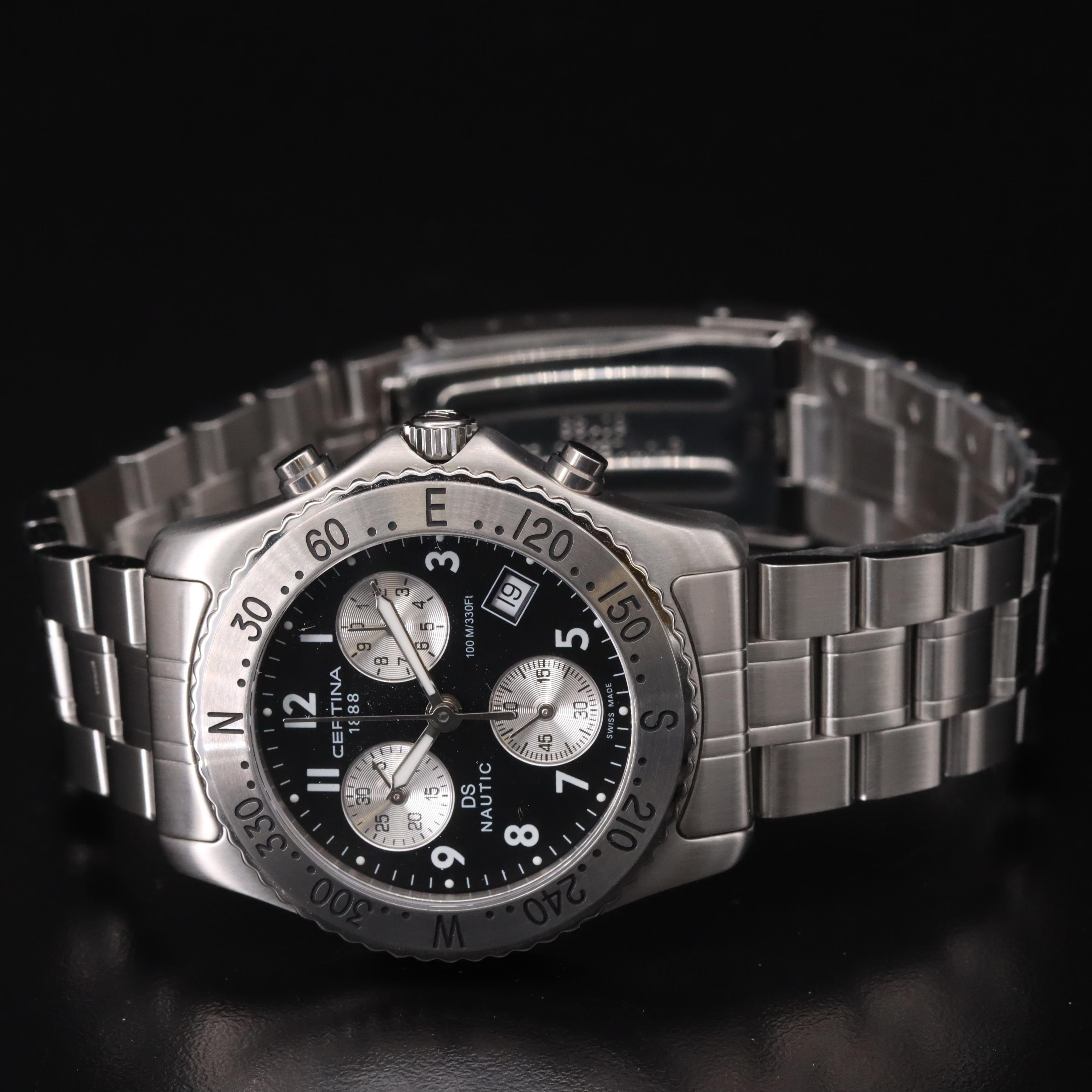 Certina DS Nautic Chronograph Black Dial Watch