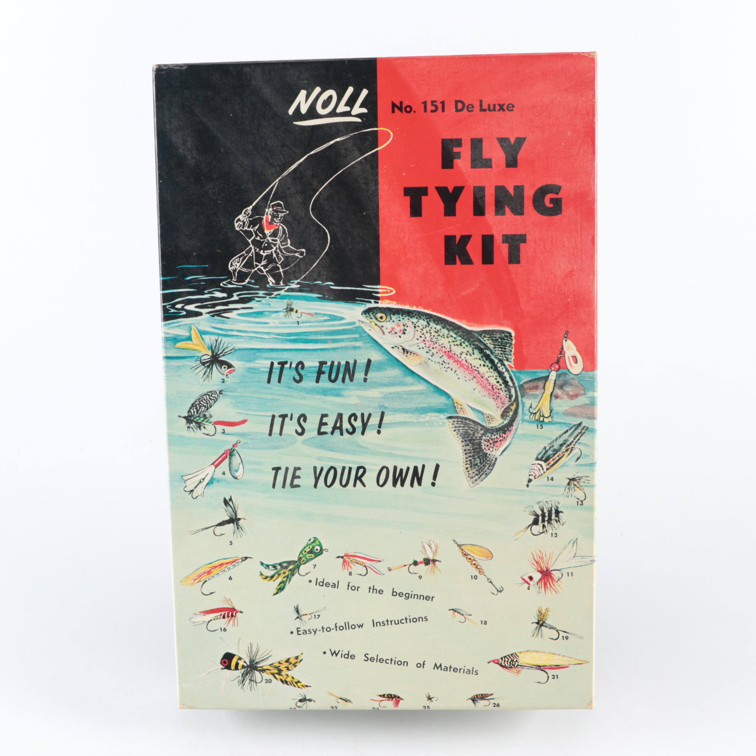 Noll Fly Tying Kit with Fly Fishing Lure Collection EBTH