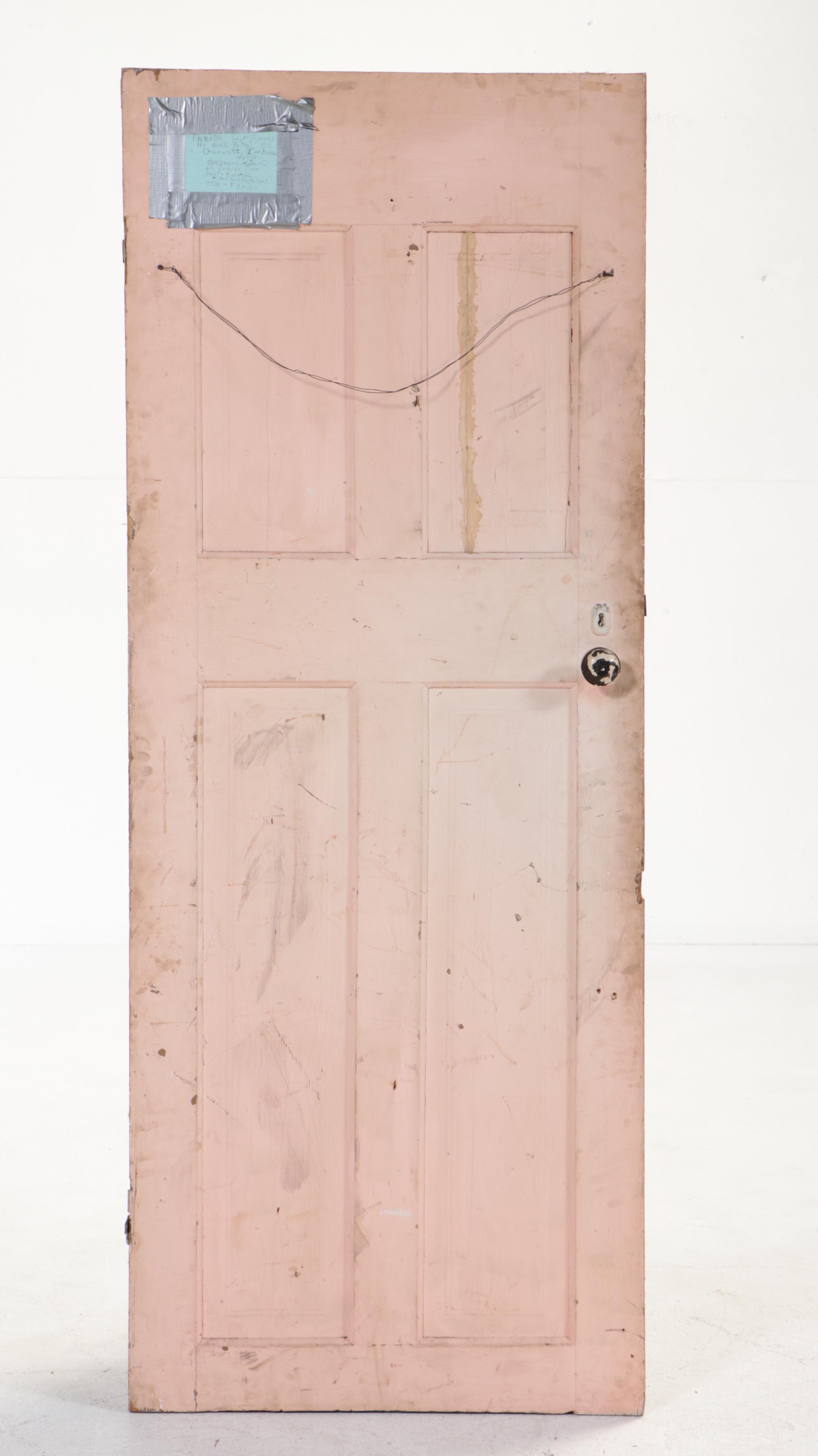 Freida Hoffman "Freind" Mixed-Media Painting of Jesus on Wooden Door