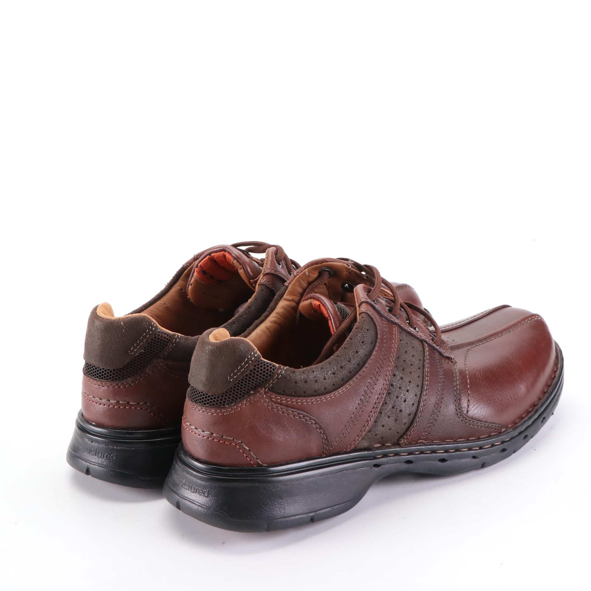 Men's Unstructured by Clarks Un.Coil Shoes in Leather with Box