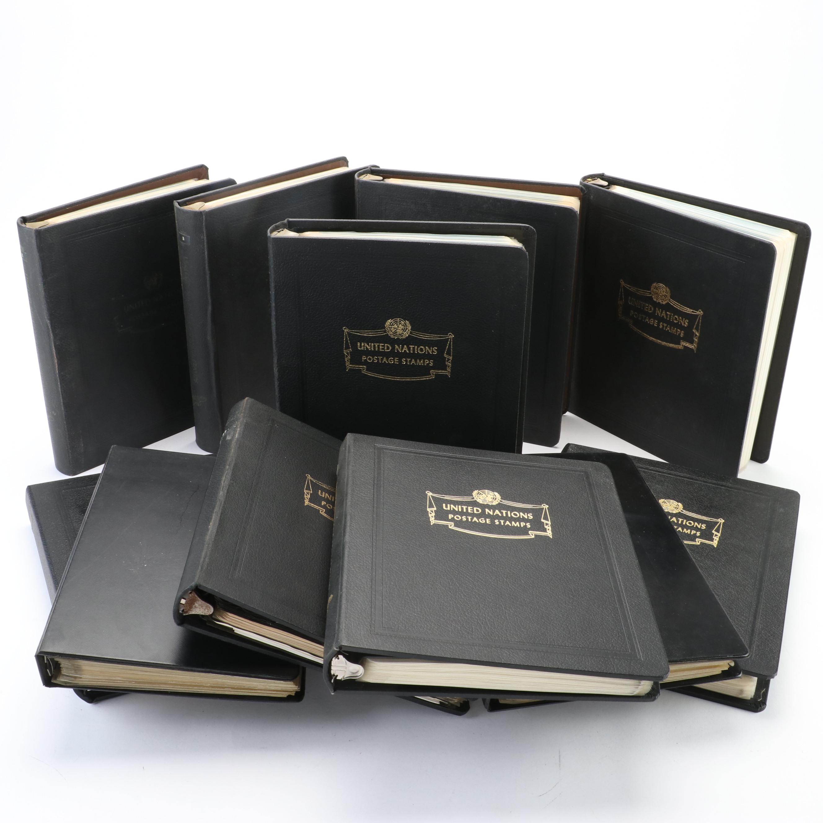 Extensive Collection of United Nations Stamps, First Day Covers, and Ephemera