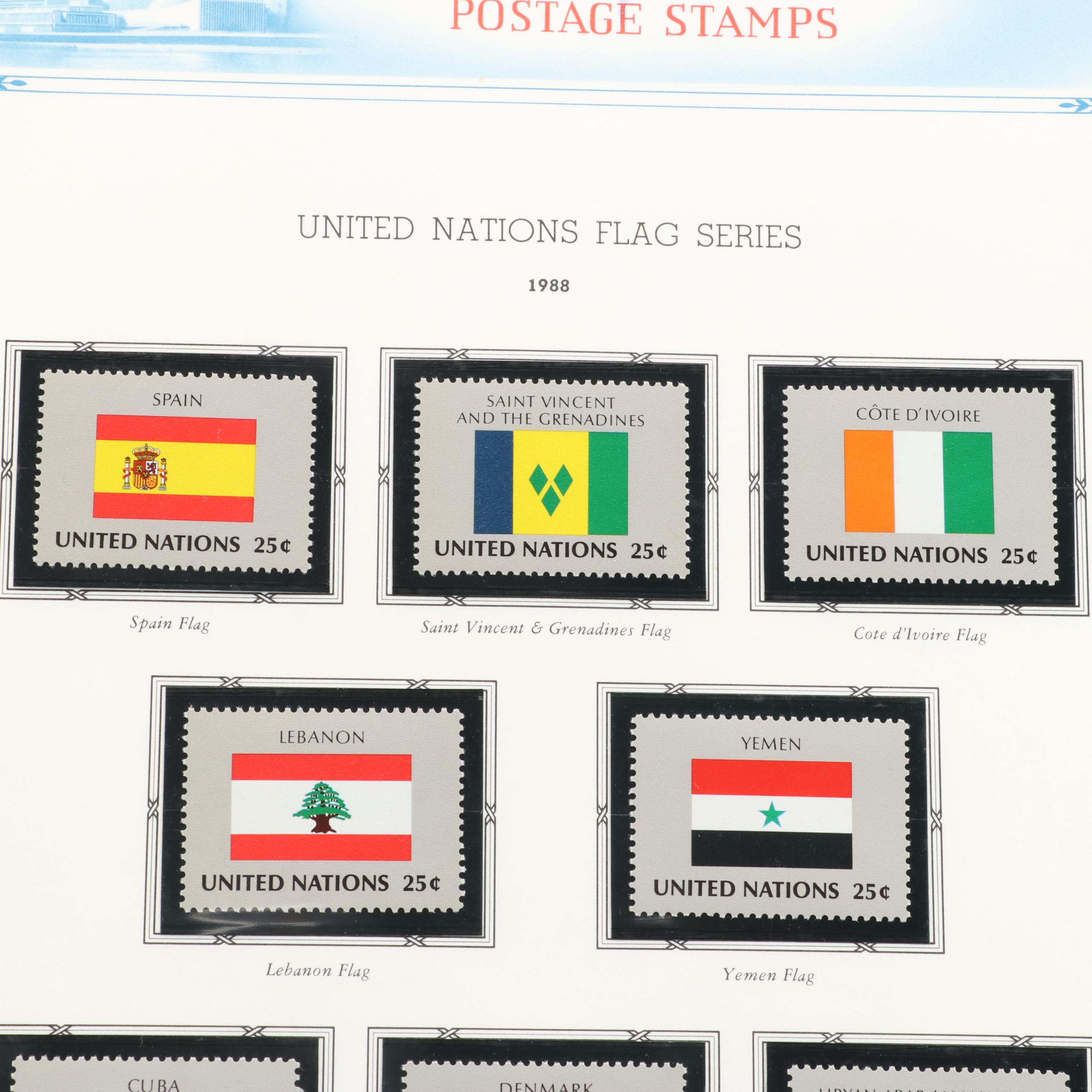 Extensive Collection of United Nations Stamps, First Day Covers, and Ephemera