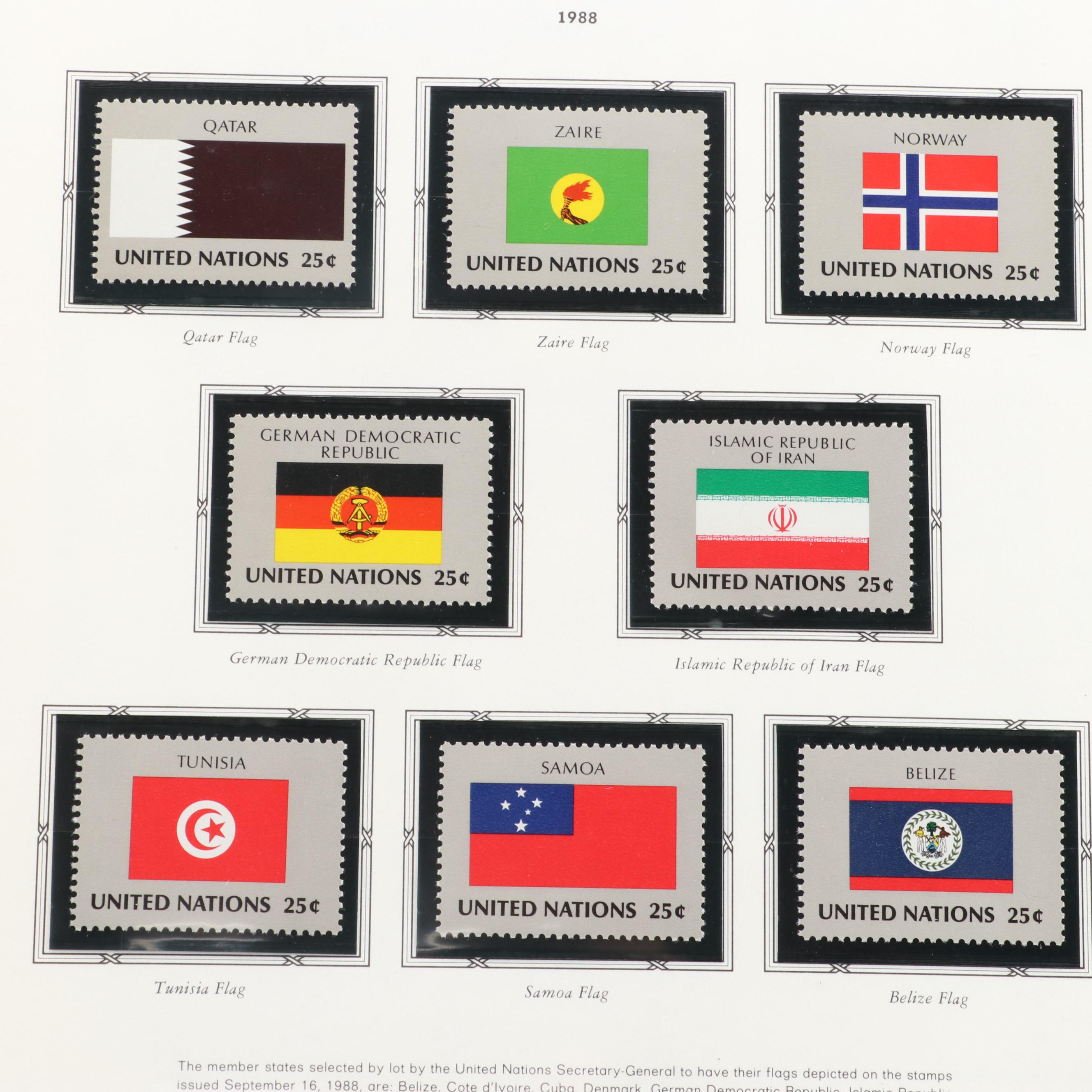 Extensive Collection of United Nations Stamps, First Day Covers, and Ephemera