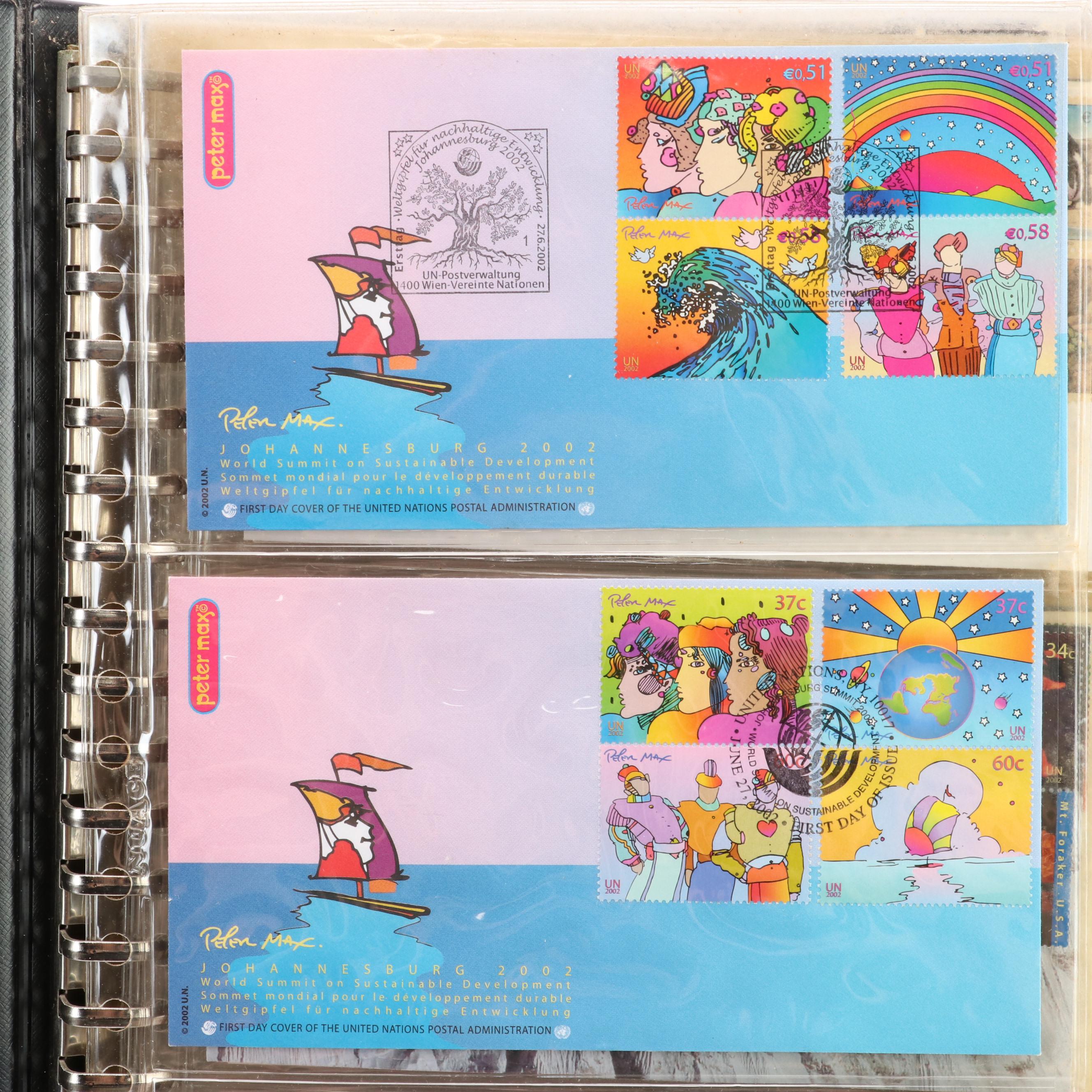 Extensive Collection of United Nations Stamps, First Day Covers, and Ephemera