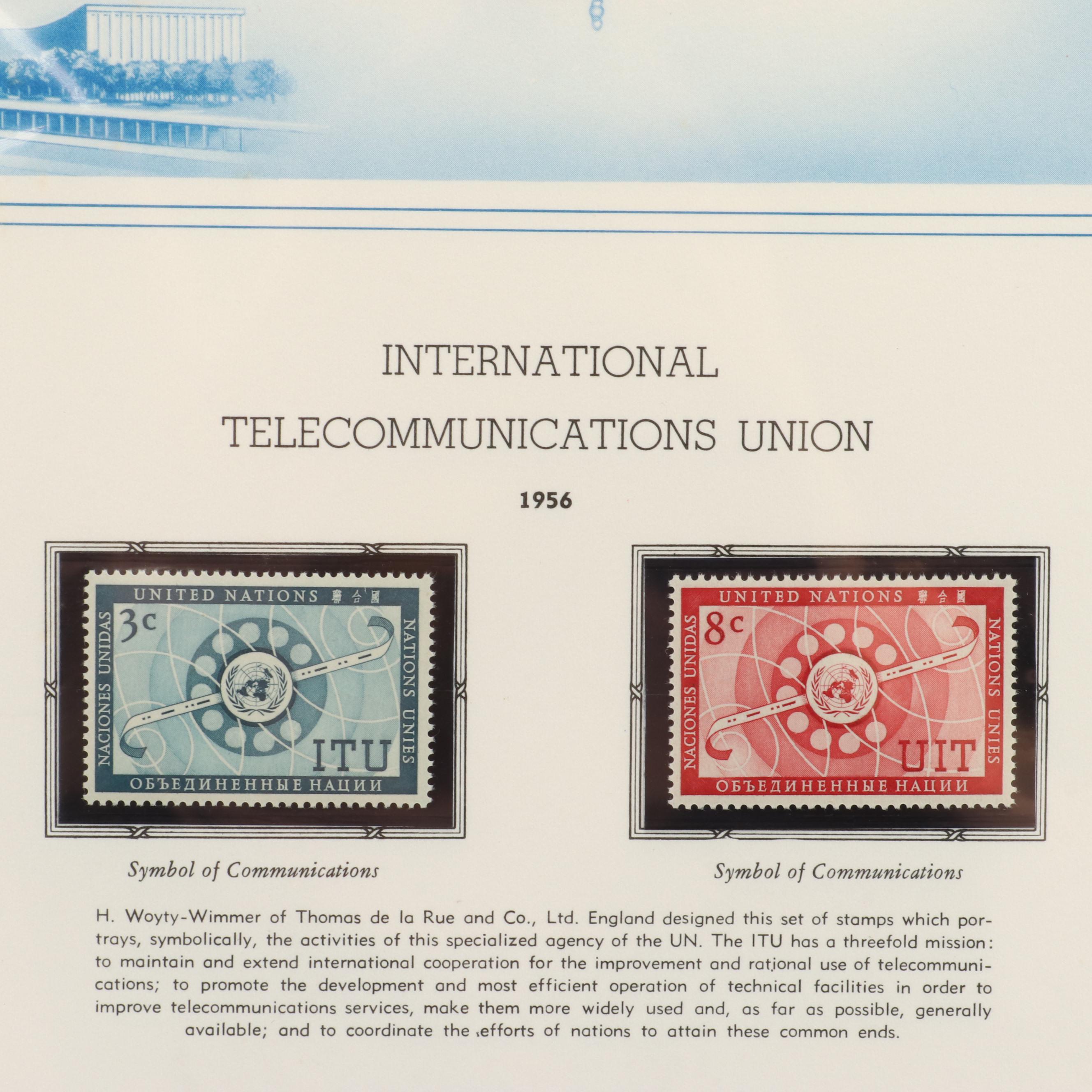 Extensive Collection of United Nations Stamps, First Day Covers, and Ephemera