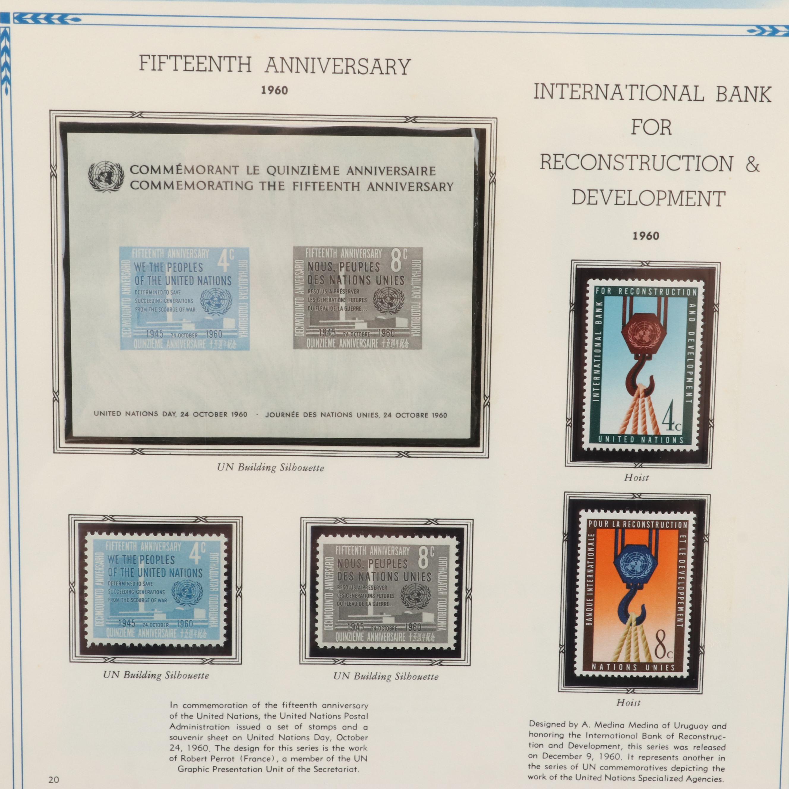 Extensive Collection of United Nations Stamps, First Day Covers, and Ephemera
