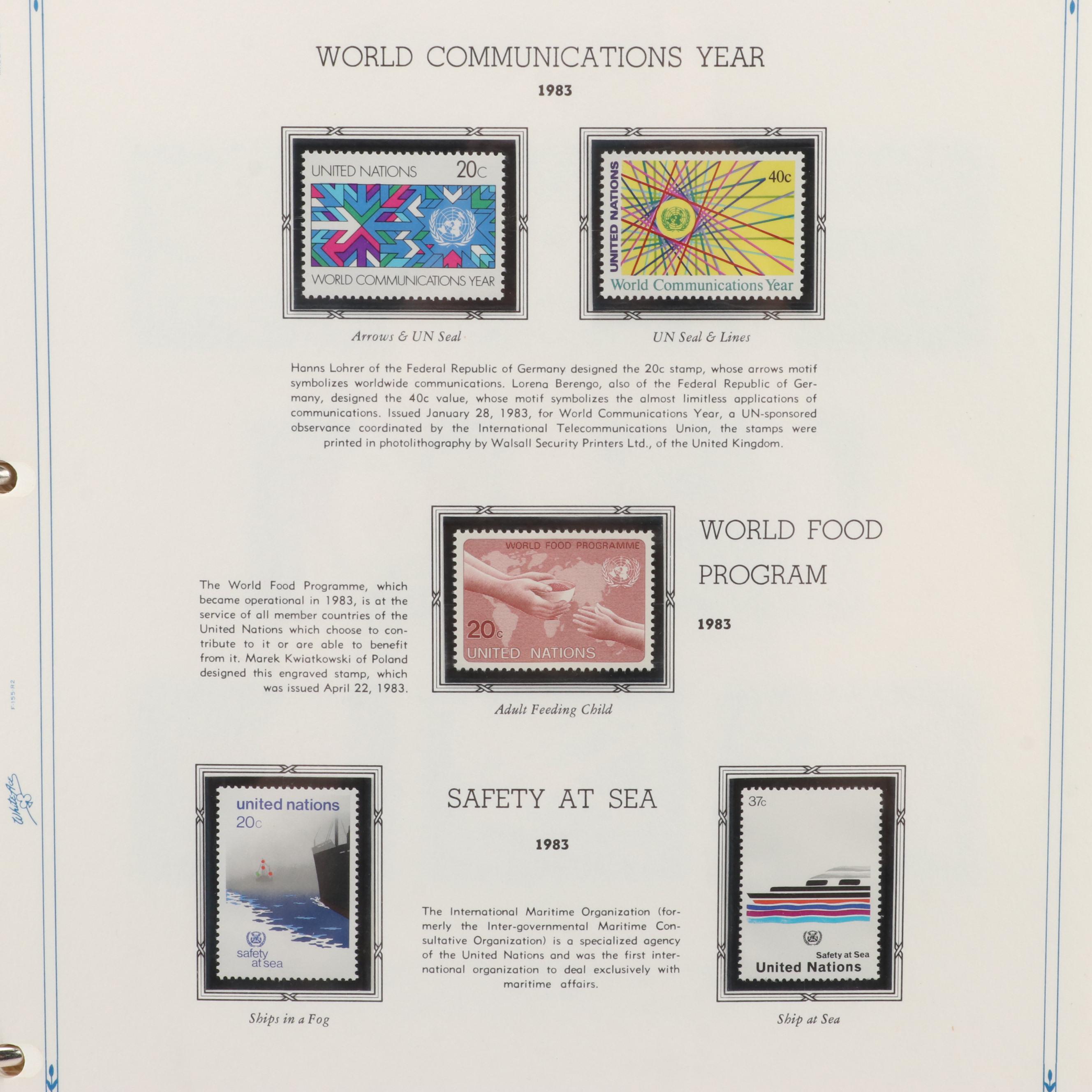 Extensive Collection of United Nations Stamps, First Day Covers, and Ephemera