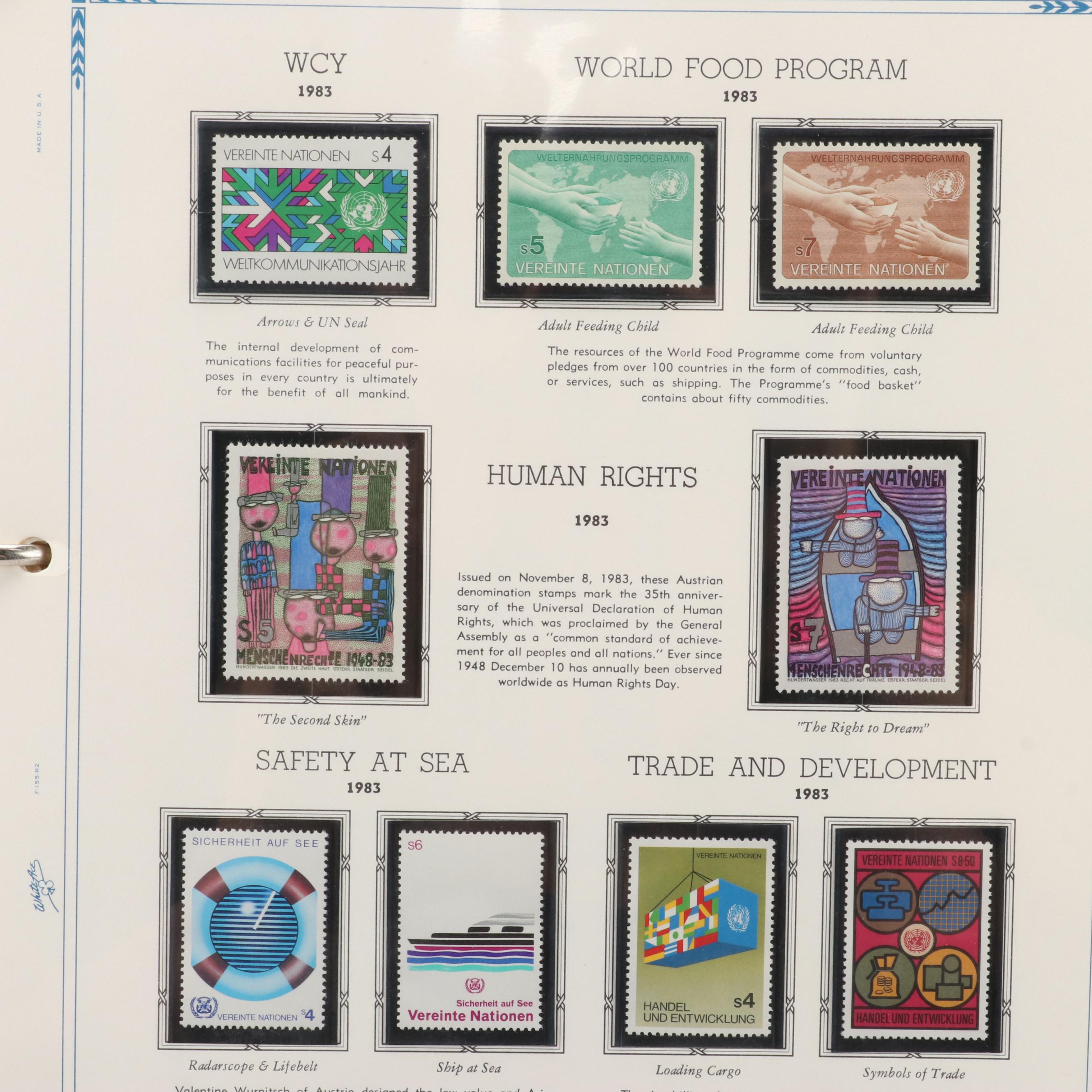 Extensive Collection of United Nations Stamps, First Day Covers, and Ephemera