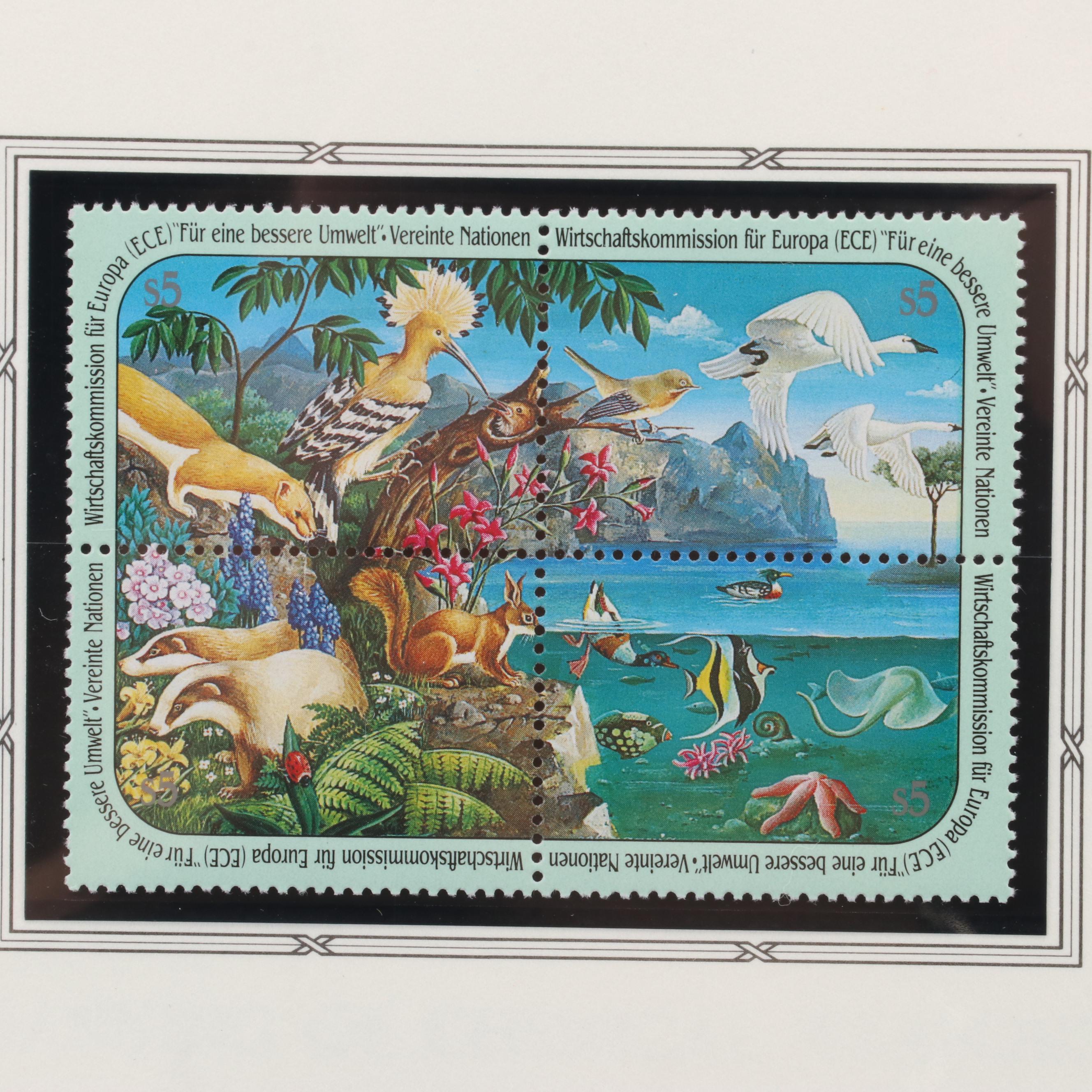Extensive Collection of United Nations Stamps, First Day Covers, and Ephemera