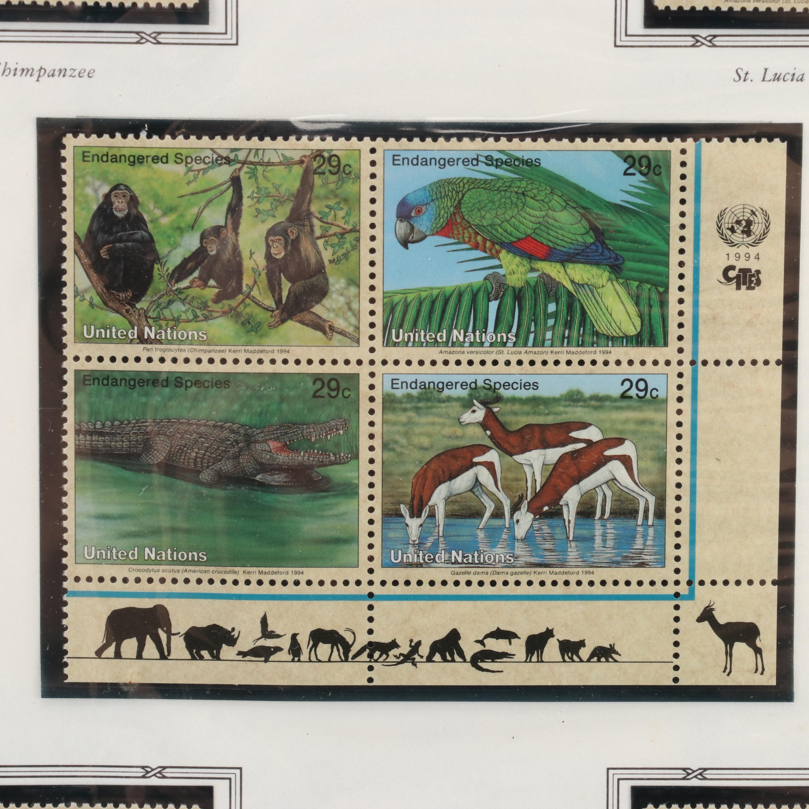 Extensive Collection of United Nations Stamps, First Day Covers, and Ephemera