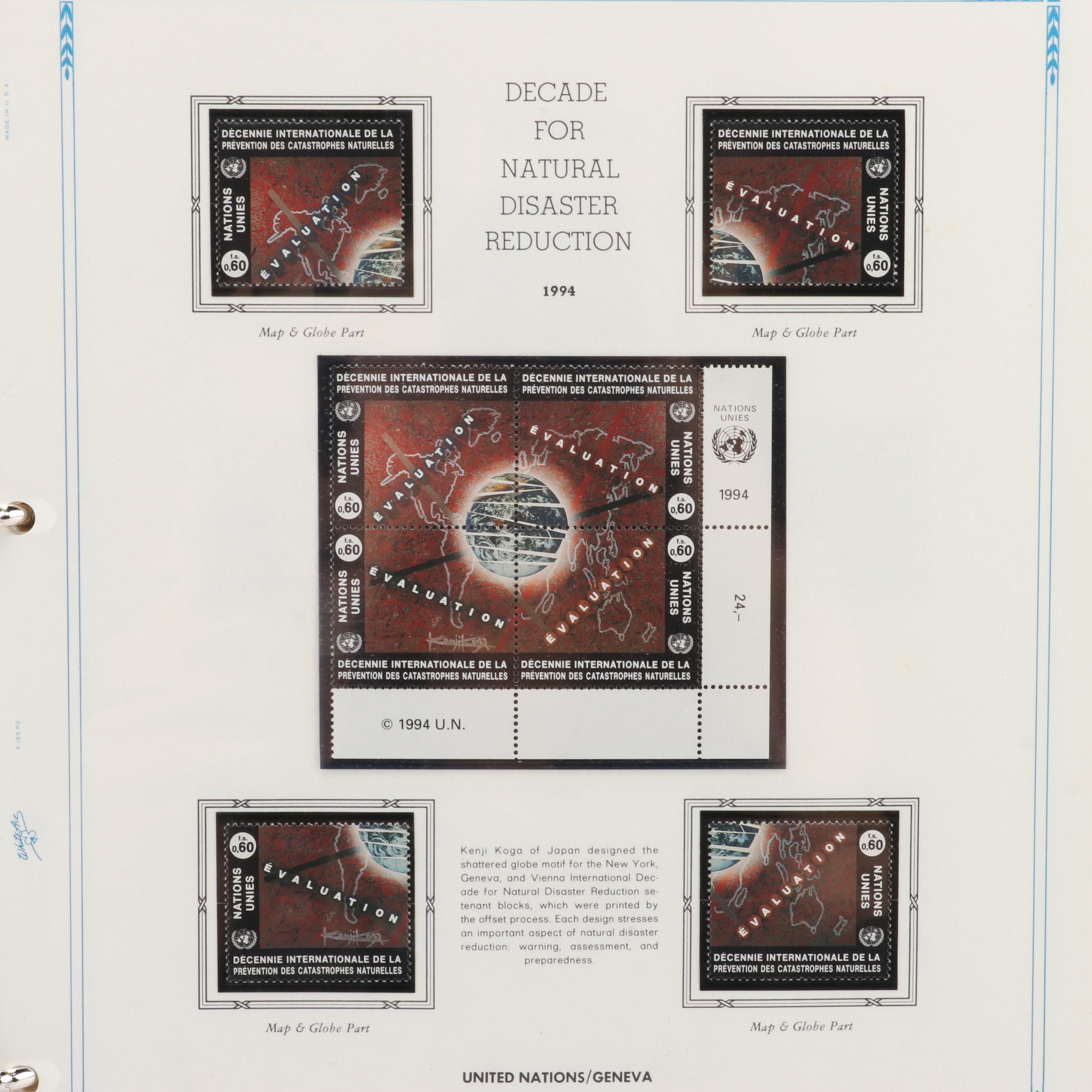 Extensive Collection of United Nations Stamps, First Day Covers, and Ephemera