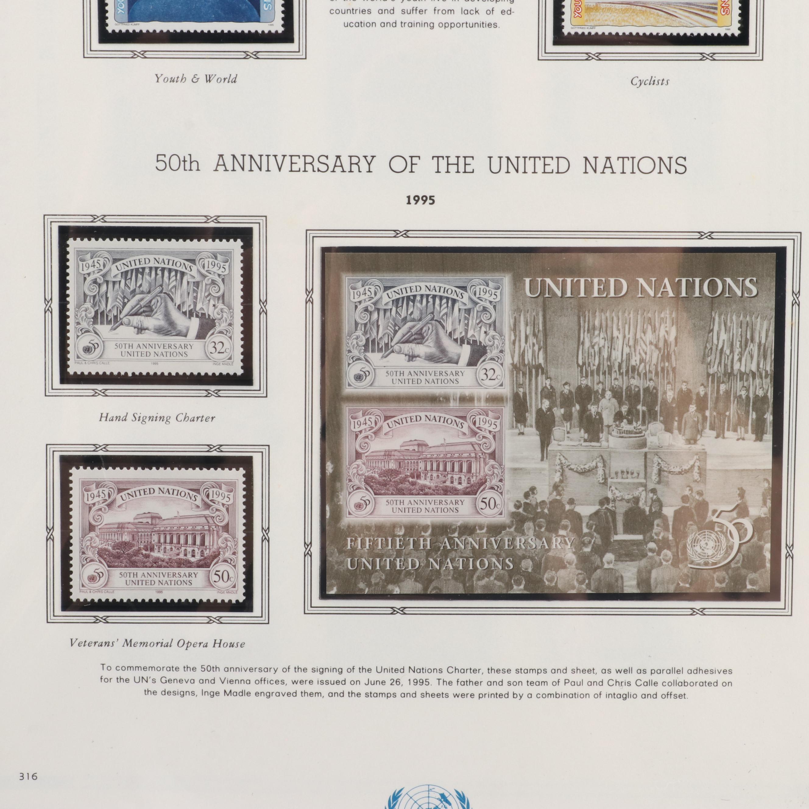 Extensive Collection of United Nations Stamps, First Day Covers, and Ephemera