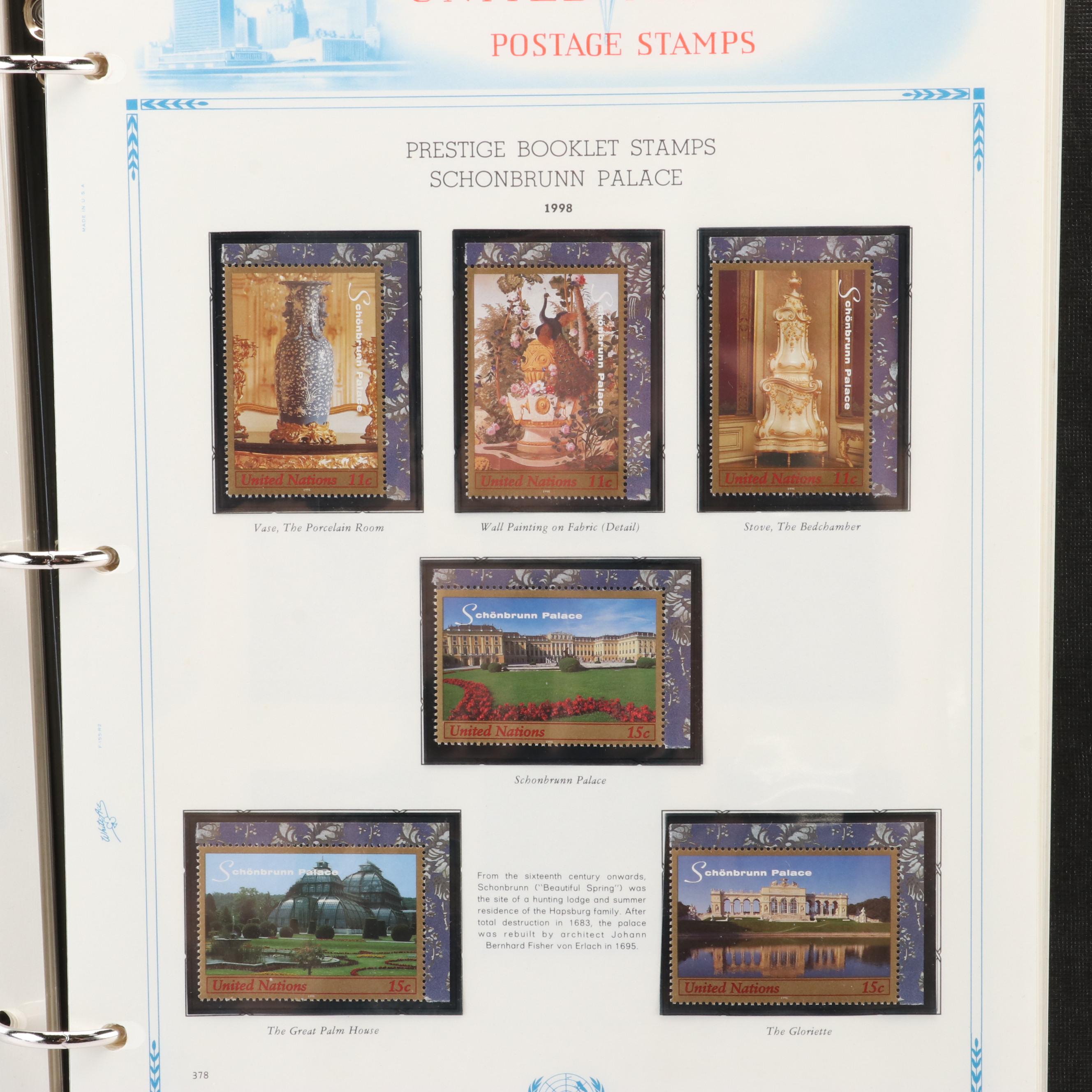 Extensive Collection of United Nations Stamps, First Day Covers, and Ephemera