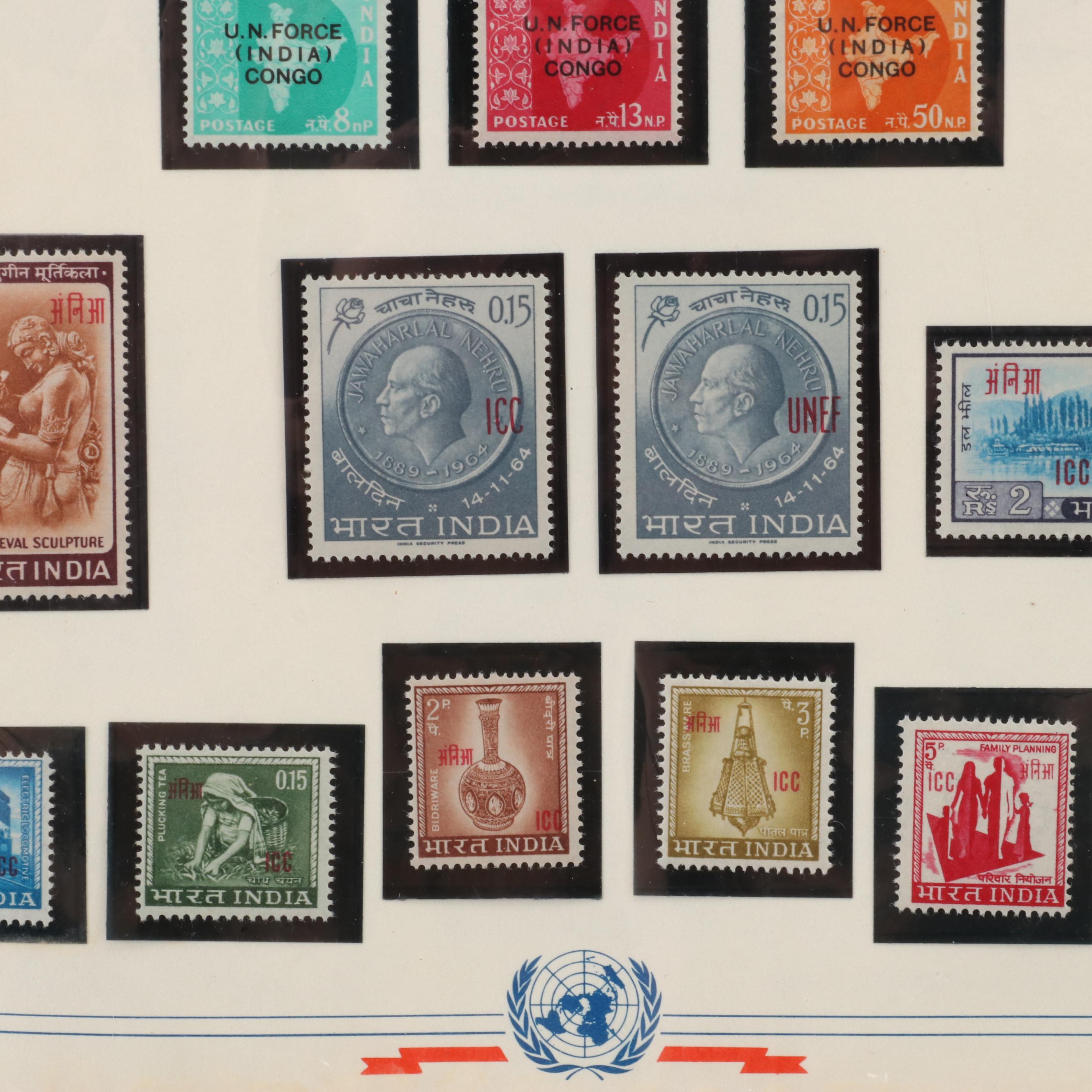 Extensive Collection of United Nations Stamps, First Day Covers, and Ephemera