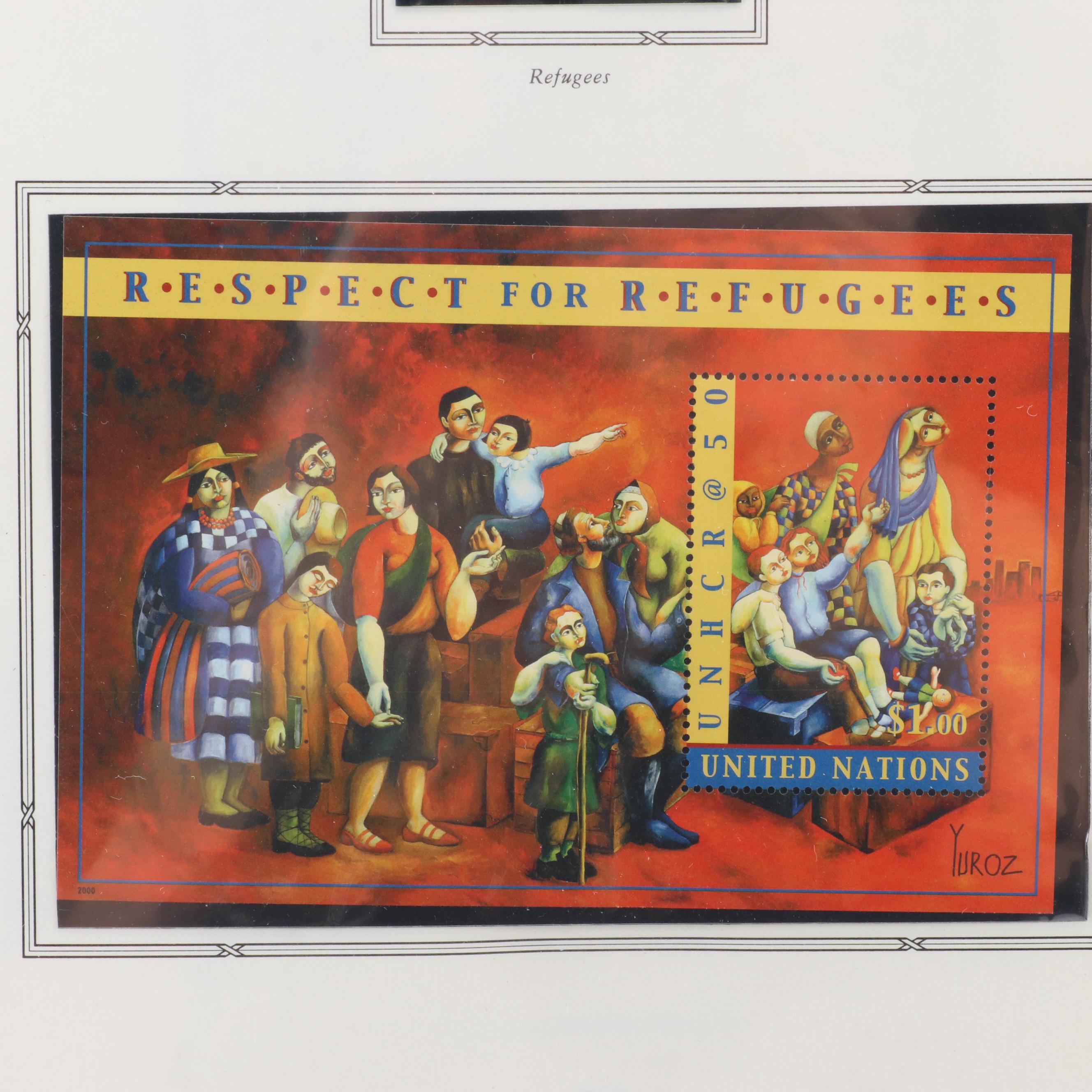 Extensive Collection of United Nations Stamps, First Day Covers, and Ephemera