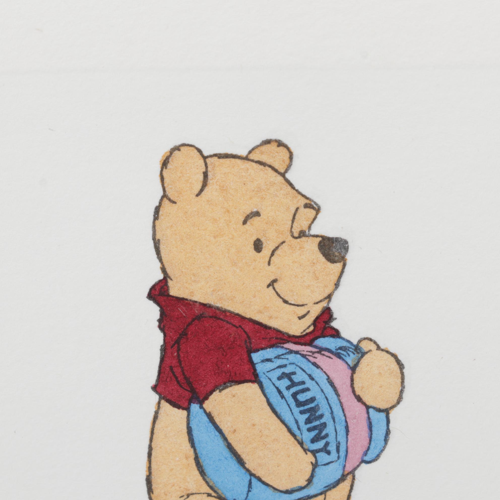 Sowa & Reiser for Disney Hand-Colored Etching "Winnie the Pooh," Circa 2008